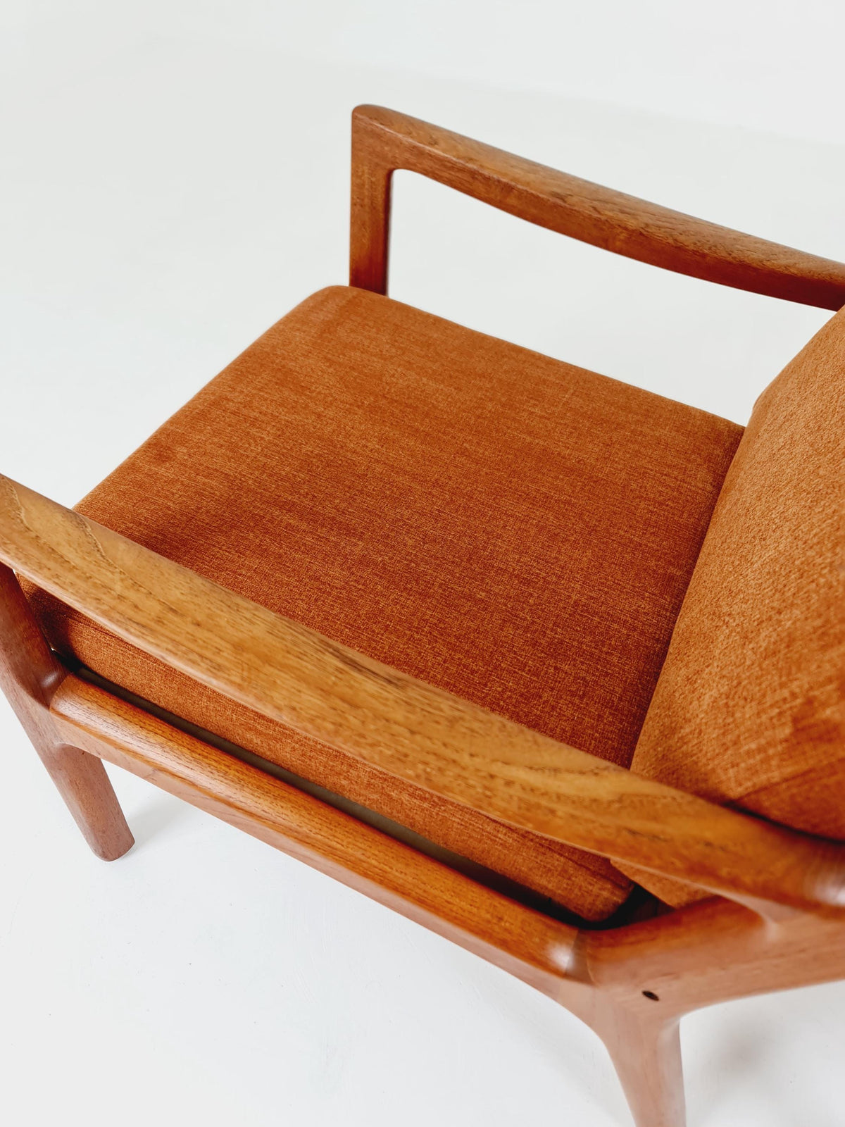 Mid-century Rare Danish teak lounge chair/ Easy chair by Ole Wanscher for France &Son , 1960s Set of 2