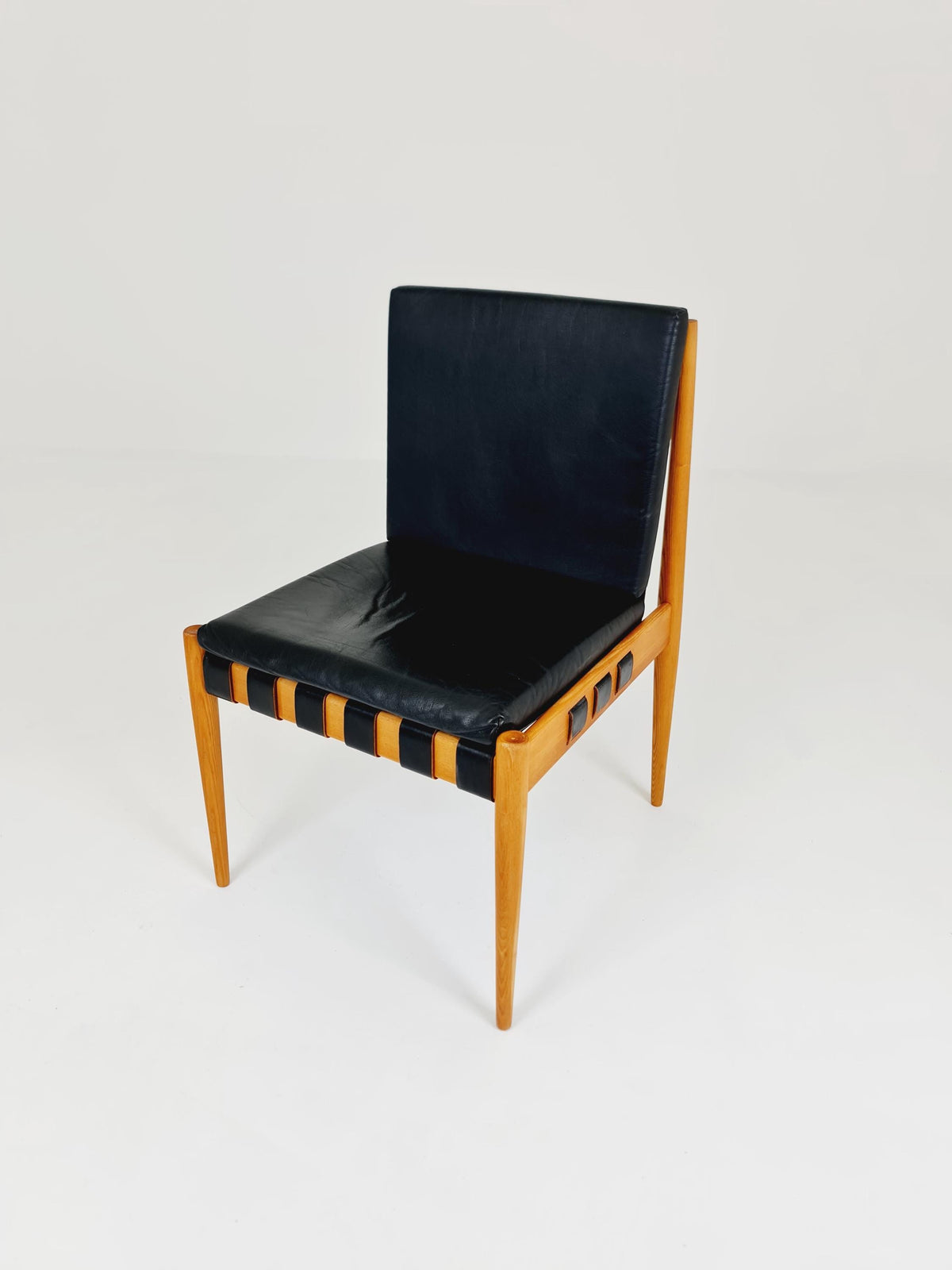 Rare Vintage Danish Ash Wood dining chair by Egon Eiermann SE 21 , 1960s,