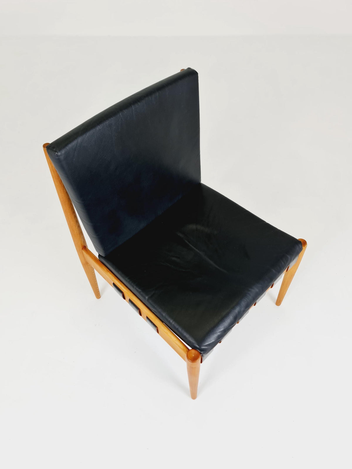 Rare Vintage Danish Ash Wood dining chair by Egon Eiermann SE 21 , 1960s,