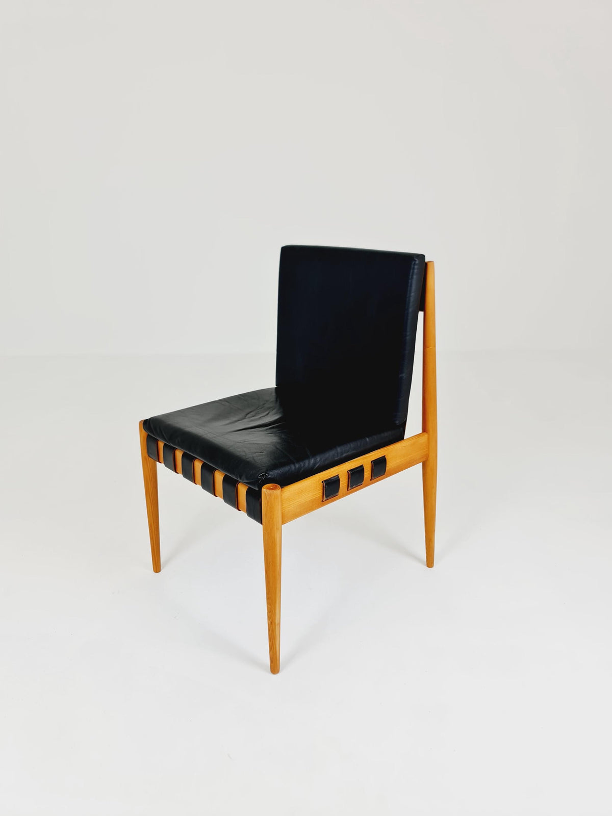 Rare Vintage Danish Ash Wood dining chair by Egon Eiermann SE 21 , 1960s,