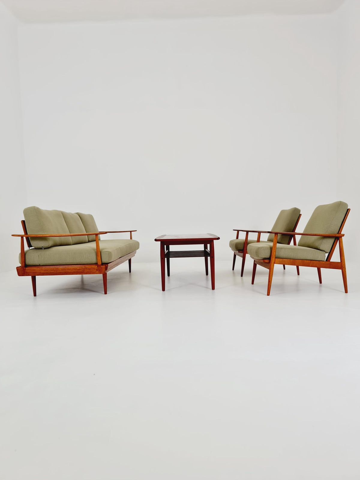 Midcentury Stella Sofa Teak Daybed by Walter Knoll & Wilhelm Knoll, Germany, 1950s