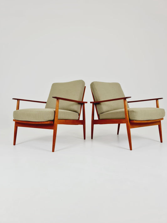 Midcentury easy chairs by Walter Knoll for Knoll Antimott , Germany, 1960s, Set of 2