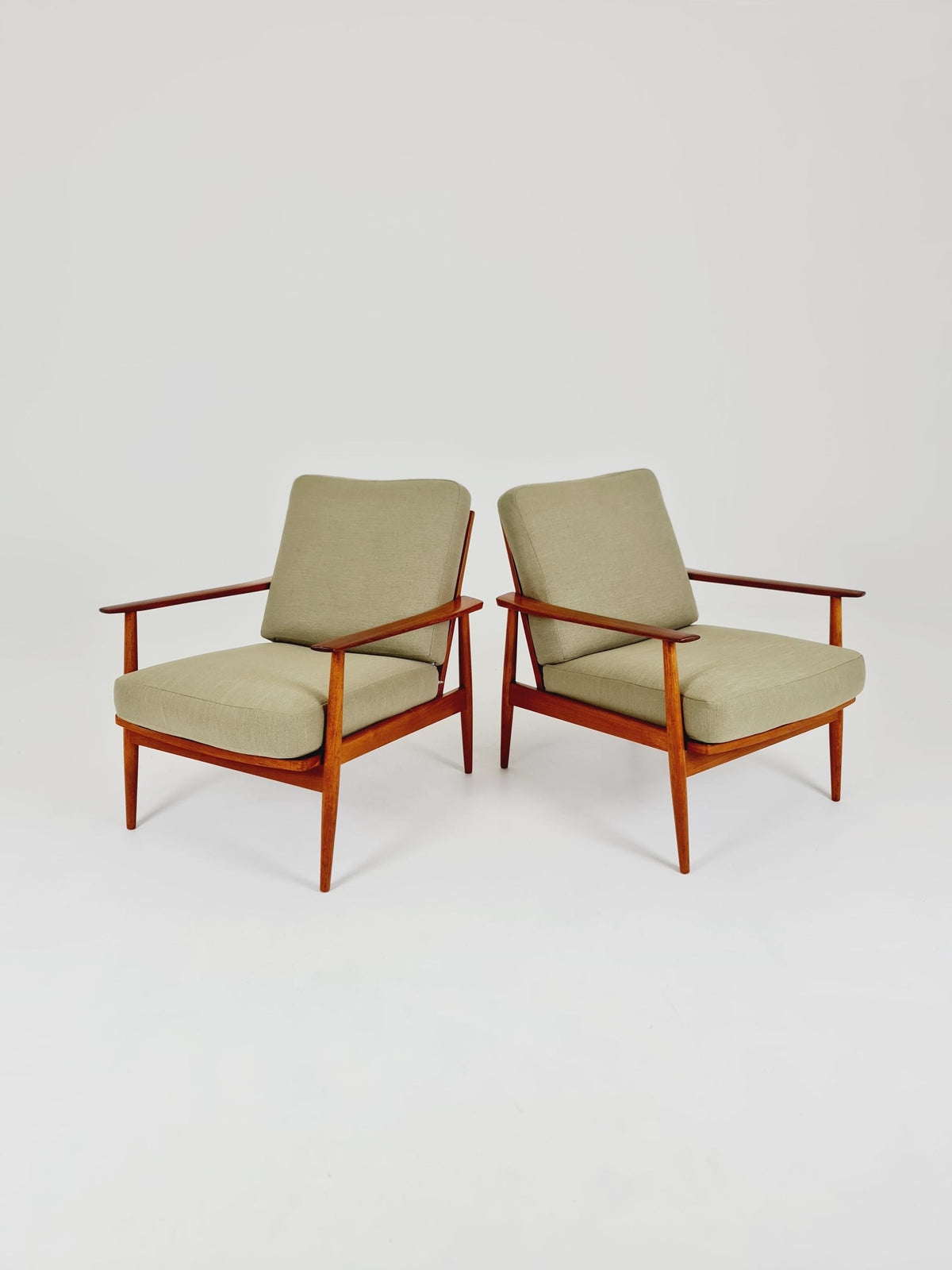 Midcentury easy chairs by Walter Knoll for Knoll Antimott , Germany, 1960s, Set of 2