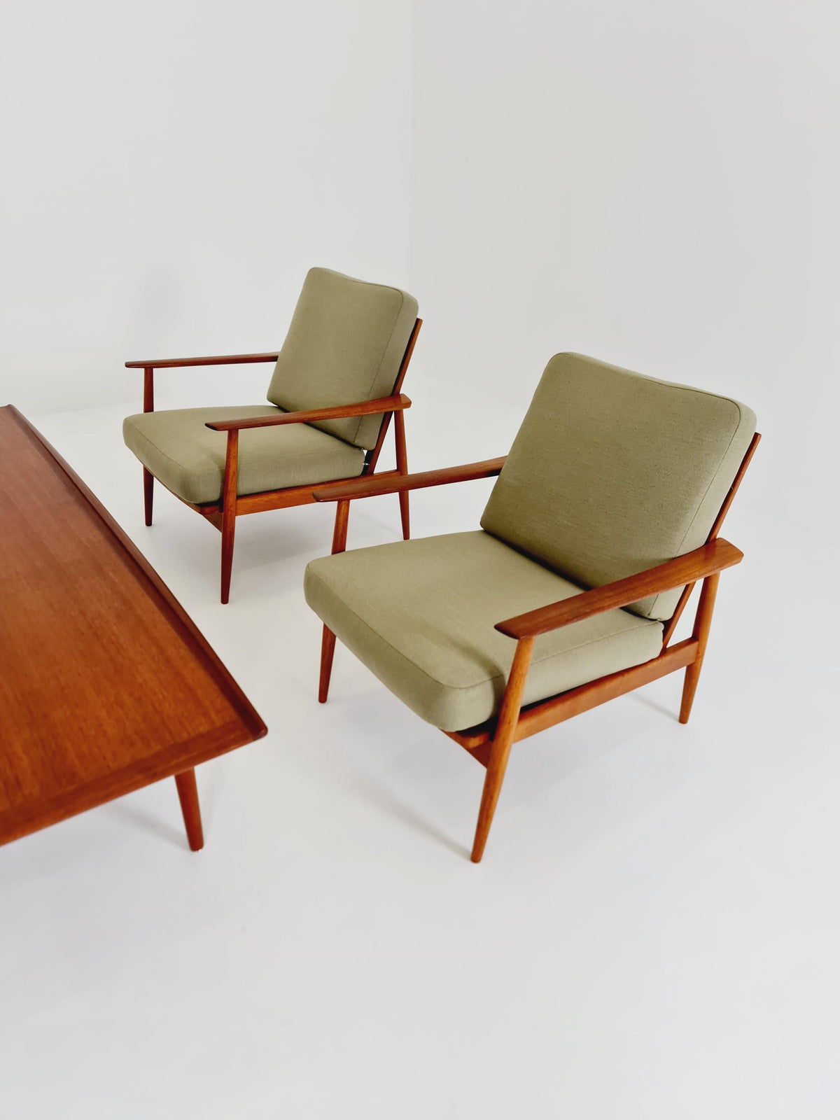 Midcentury easy chairs by Walter Knoll for Knoll Antimott , Germany, 1960s, Set of 2