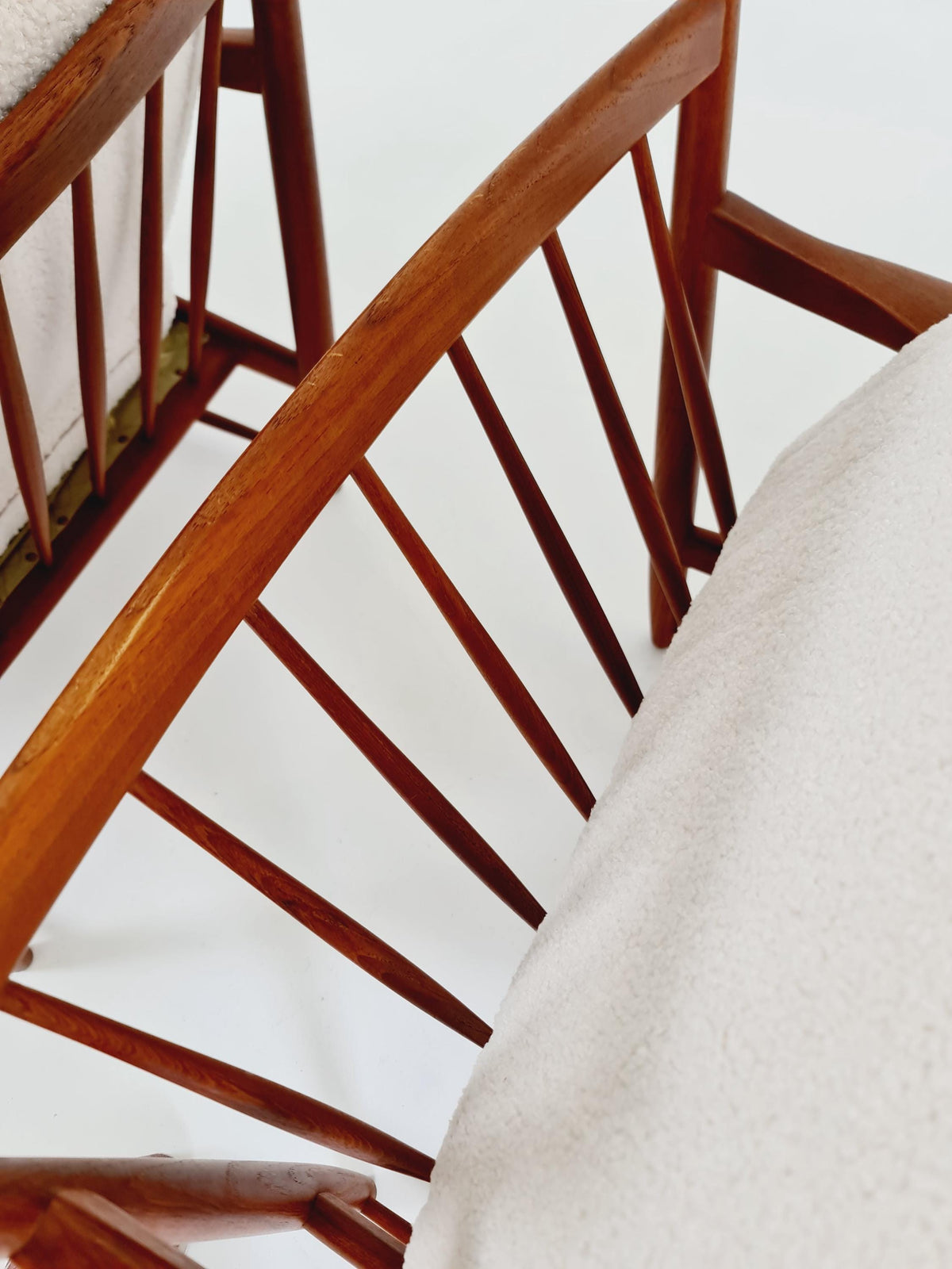 Super Rare Mid century teak easy lounge chairs , Set of 2, 1960s