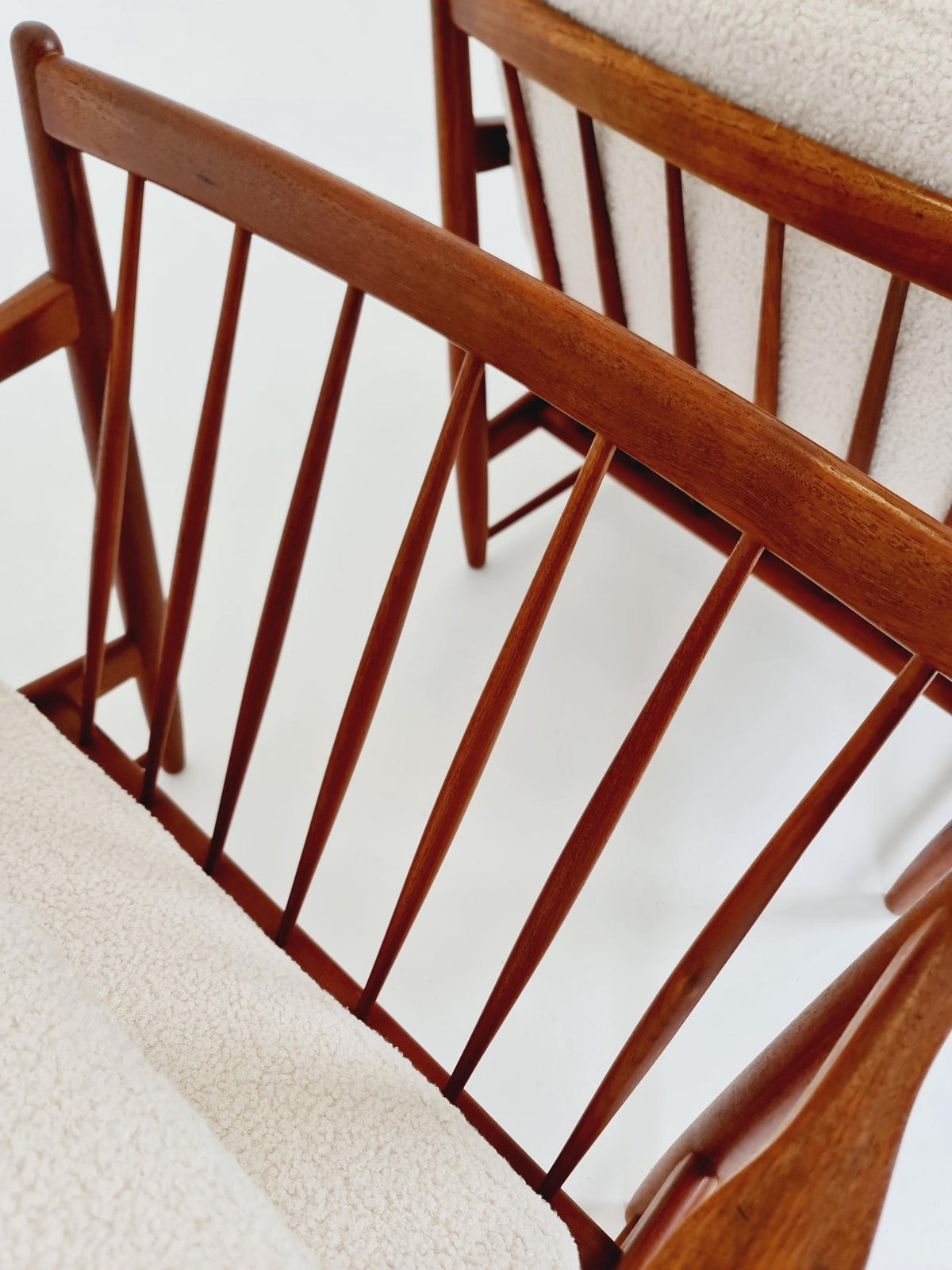 Super Rare Mid century teak easy lounge chairs , Set of 2, 1960s