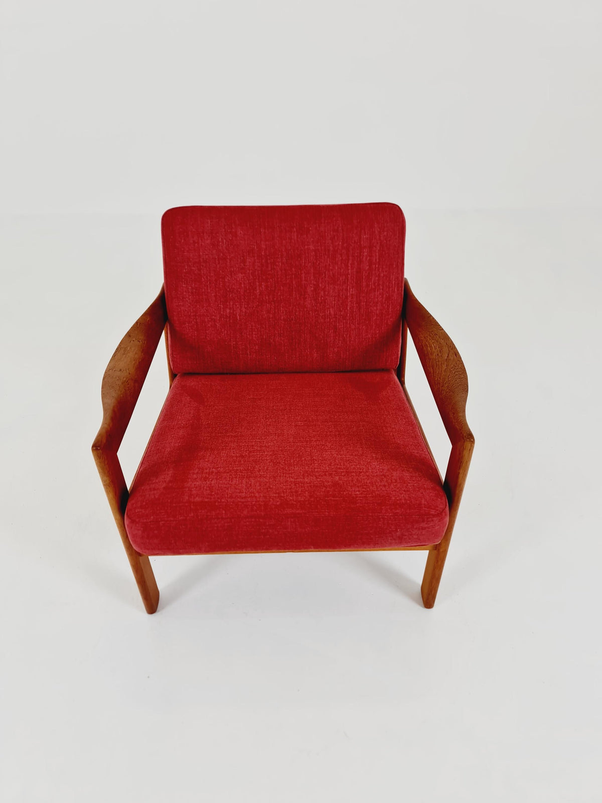 Mid century easy lounge chairs by Illum Wikkeslo Eilersen in solid teak, 1960s,