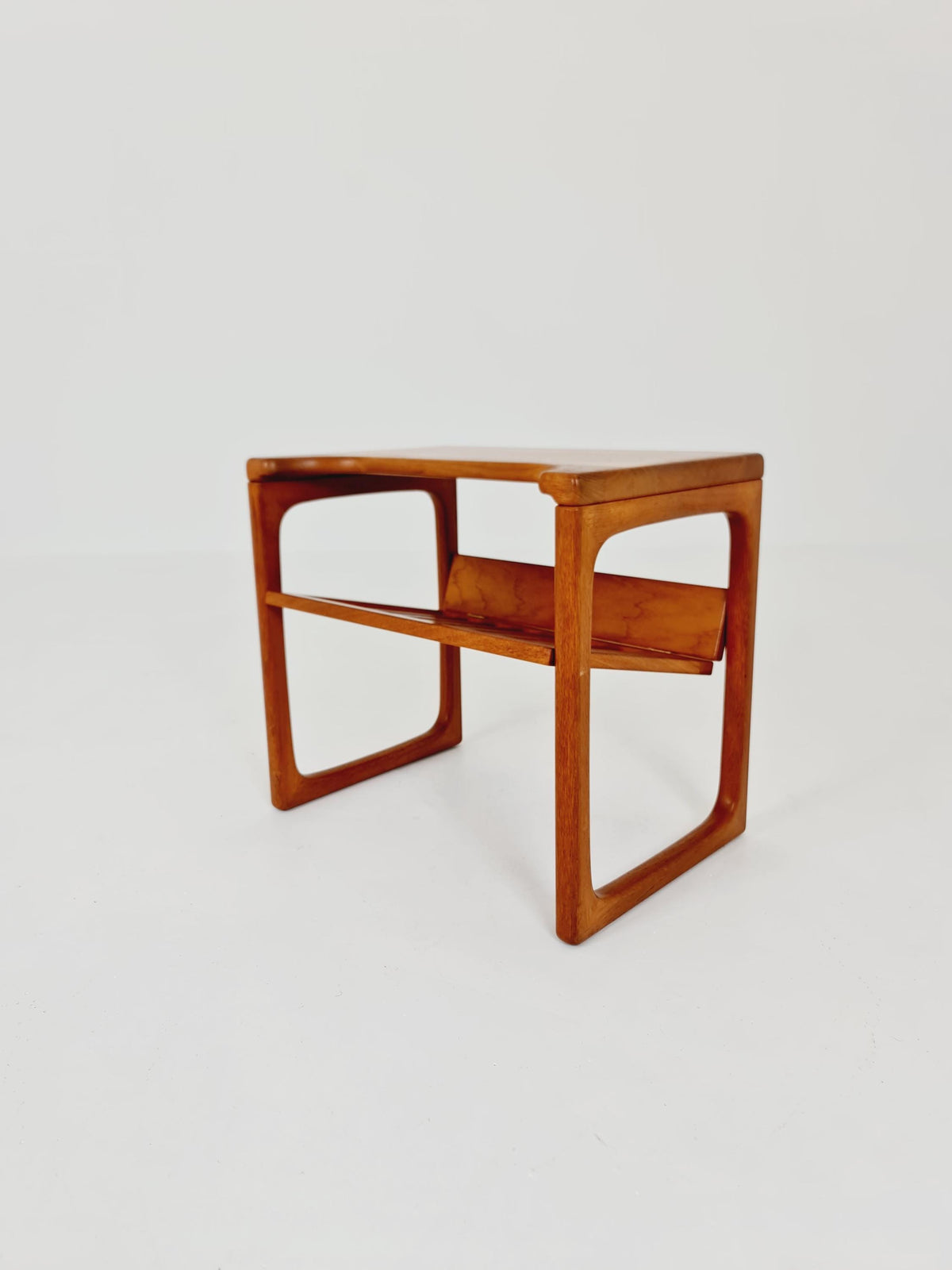 Mid century Danish Solid teak magazine rack - side table by Peter Brink ,BR Möbler , 1960s