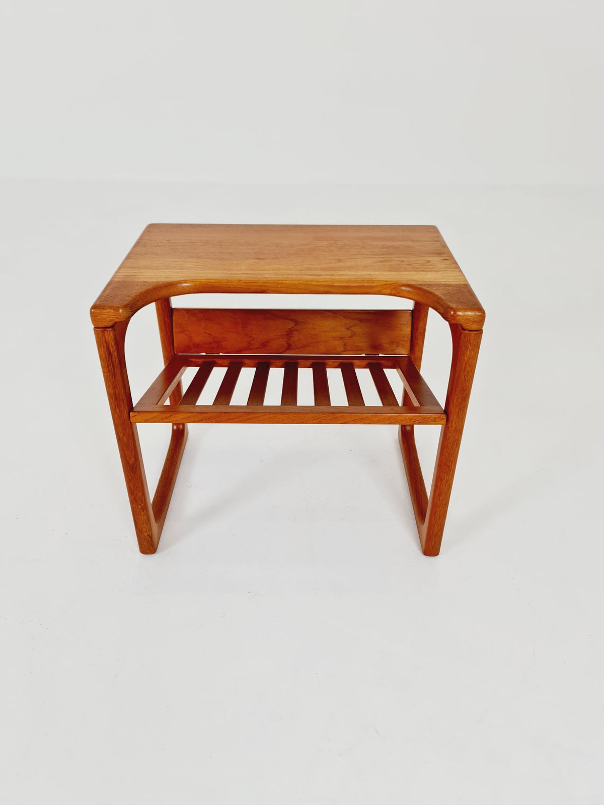 Mid century Danish Solid teak magazine rack - side table by Peter Brink ,BR Möbler , 1960s