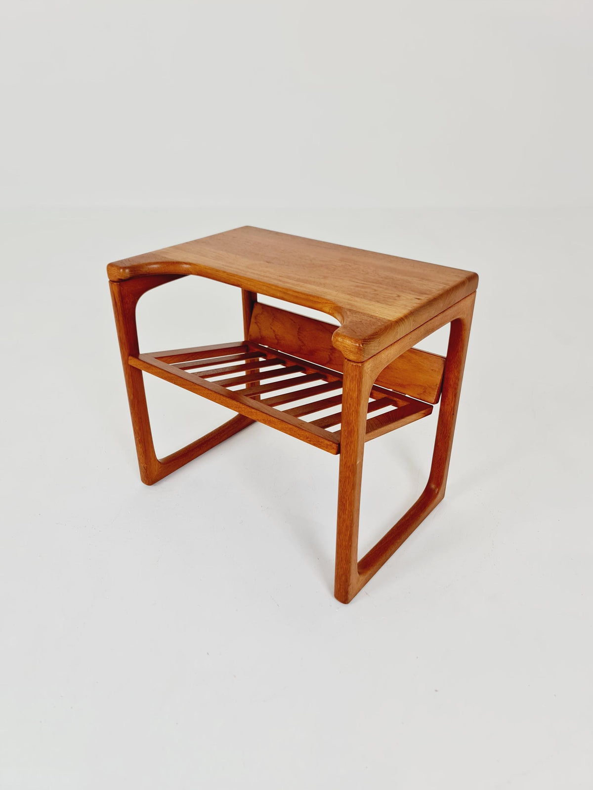 Mid century Danish Solid teak magazine rack - side table by Peter Brink ,BR Möbler , 1960s