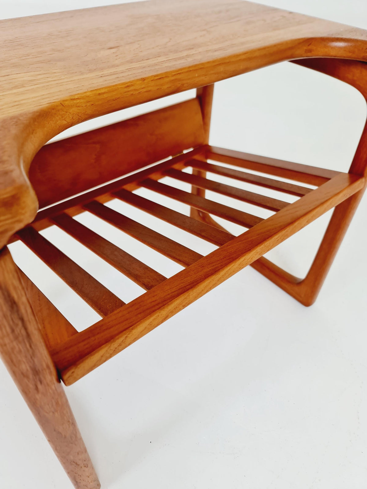 Mid century Danish Solid teak magazine rack - side table by Peter Brink ,BR Möbler , 1960s