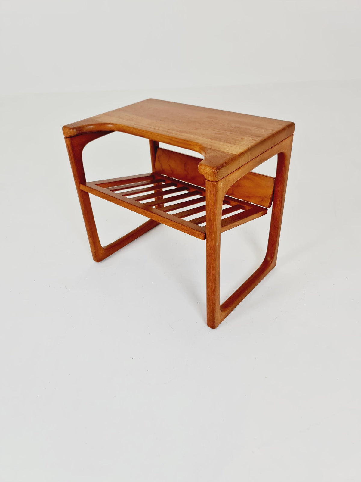 Mid century Danish Solid teak magazine rack - side table by Peter Brink ,BR Möbler , 1960s