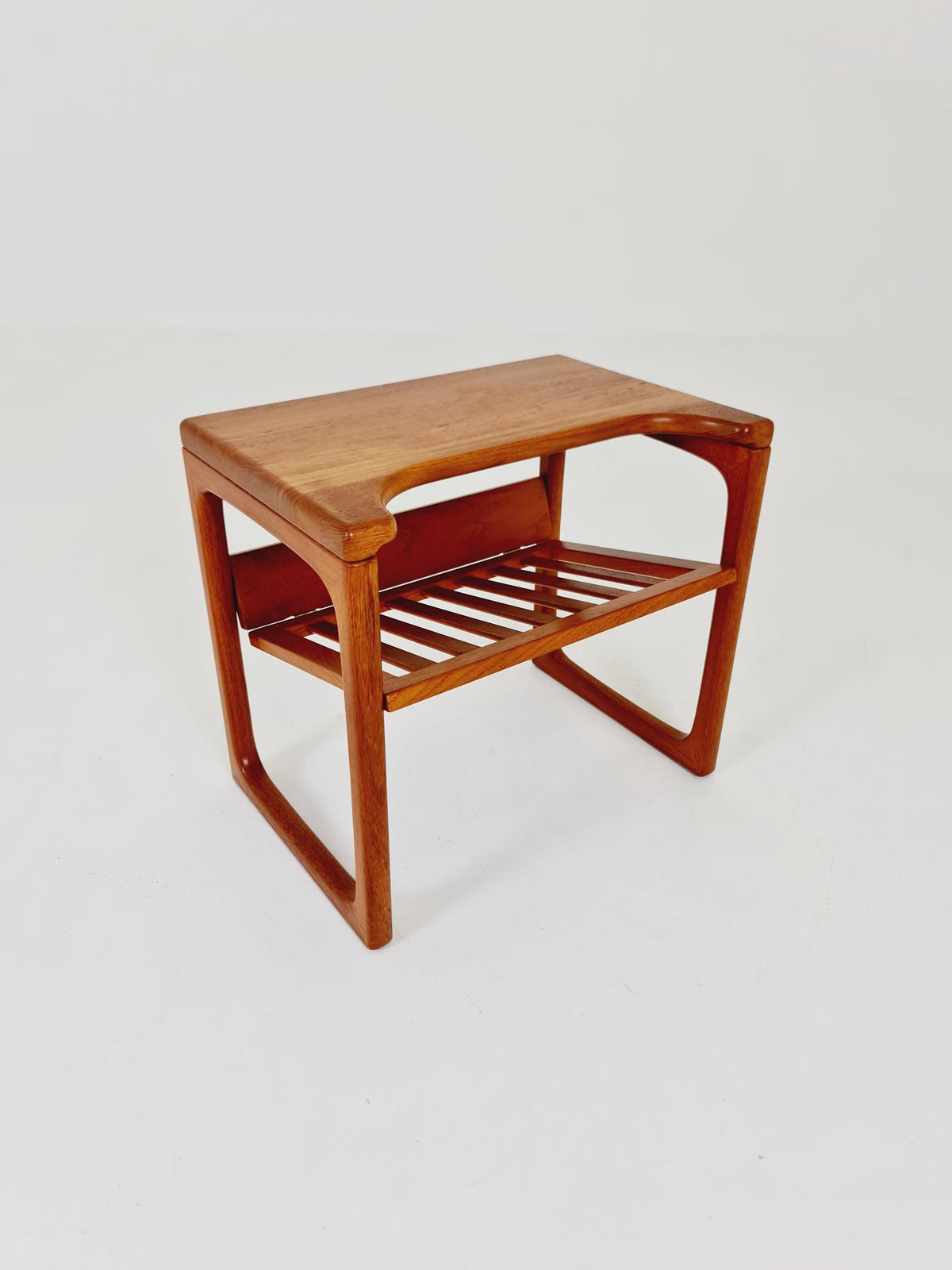 Mid century Danish Solid teak magazine rack - side table by Peter Brink ,BR Möbler , 1960s