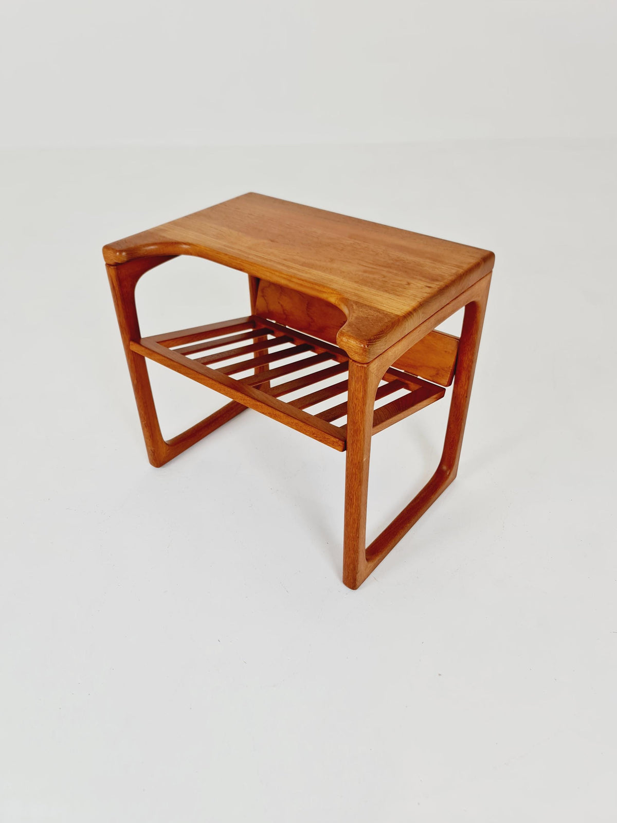 Mid century Danish Solid teak magazine rack - side table by Peter Brink ,BR Möbler , 1960s