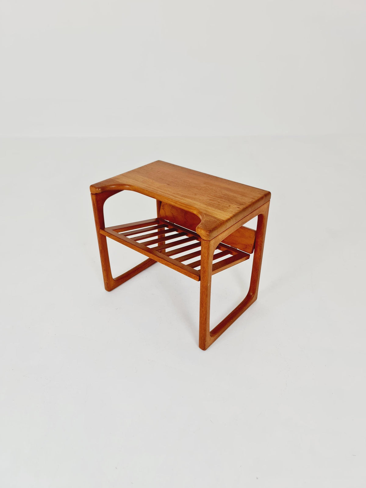 Mid century Danish Solid teak magazine rack - side table by Peter Brink ,BR Möbler , 1960s
