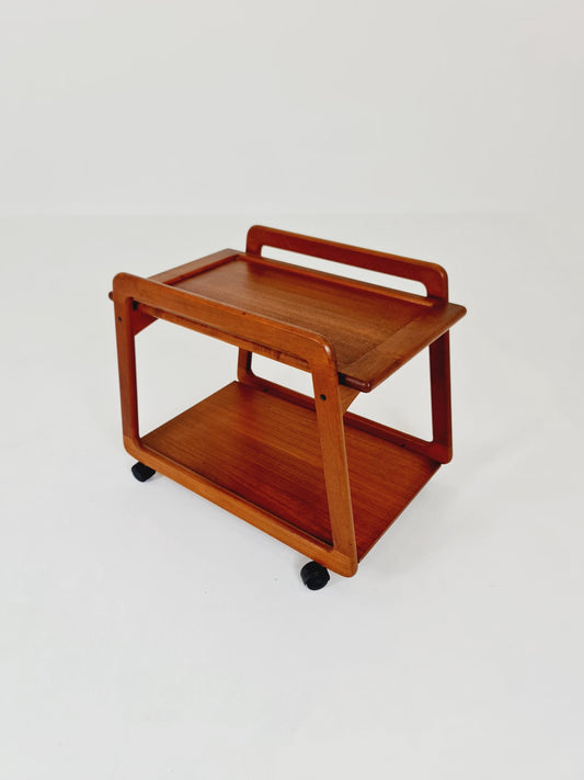 Big Vintage mid century danish trolley in solid teak/ bar cart By SIKA Mobler , 1960s