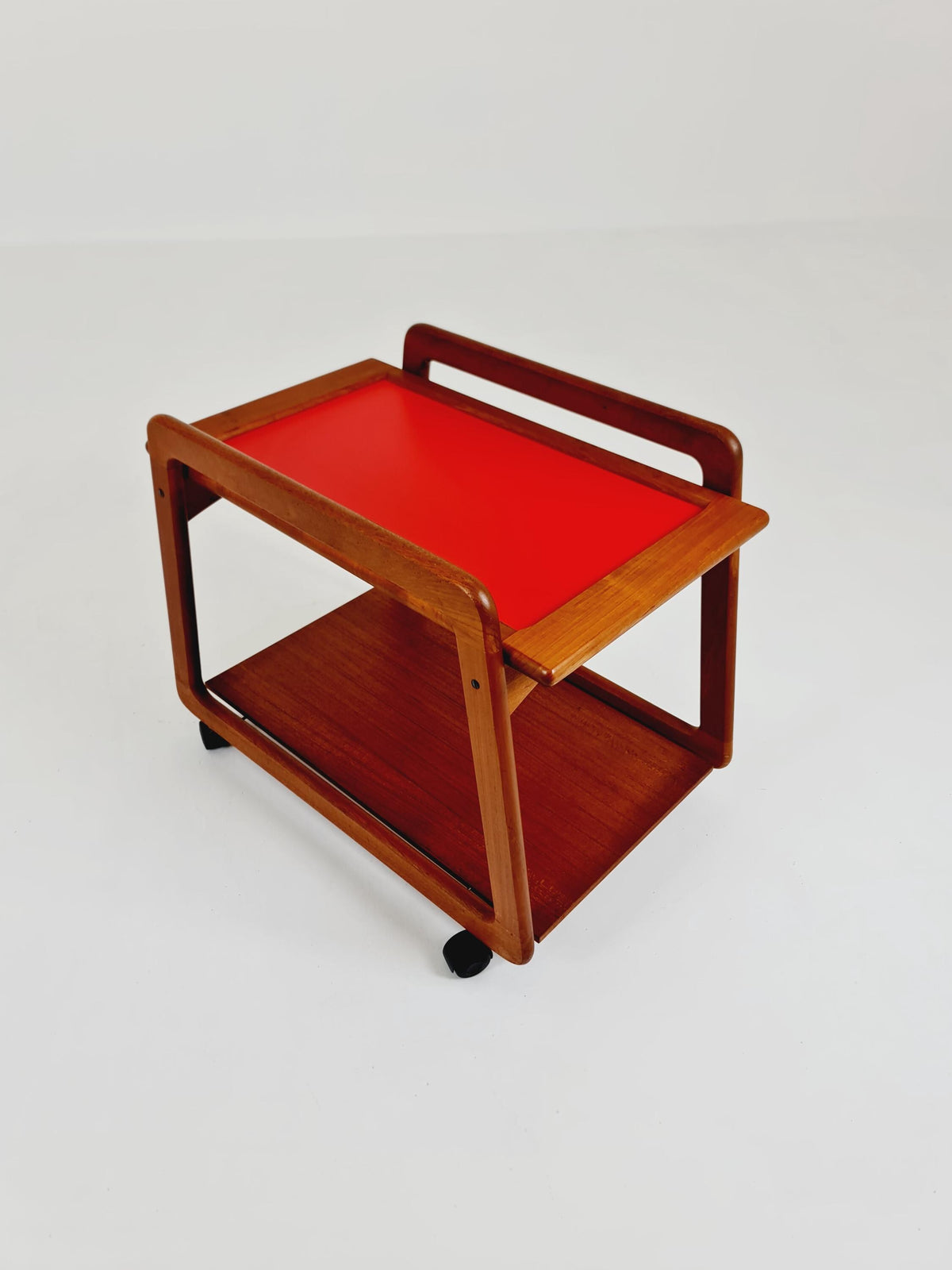 Big Vintage mid century danish trolley in solid teak/ bar cart By SIKA Mobler , 1960s