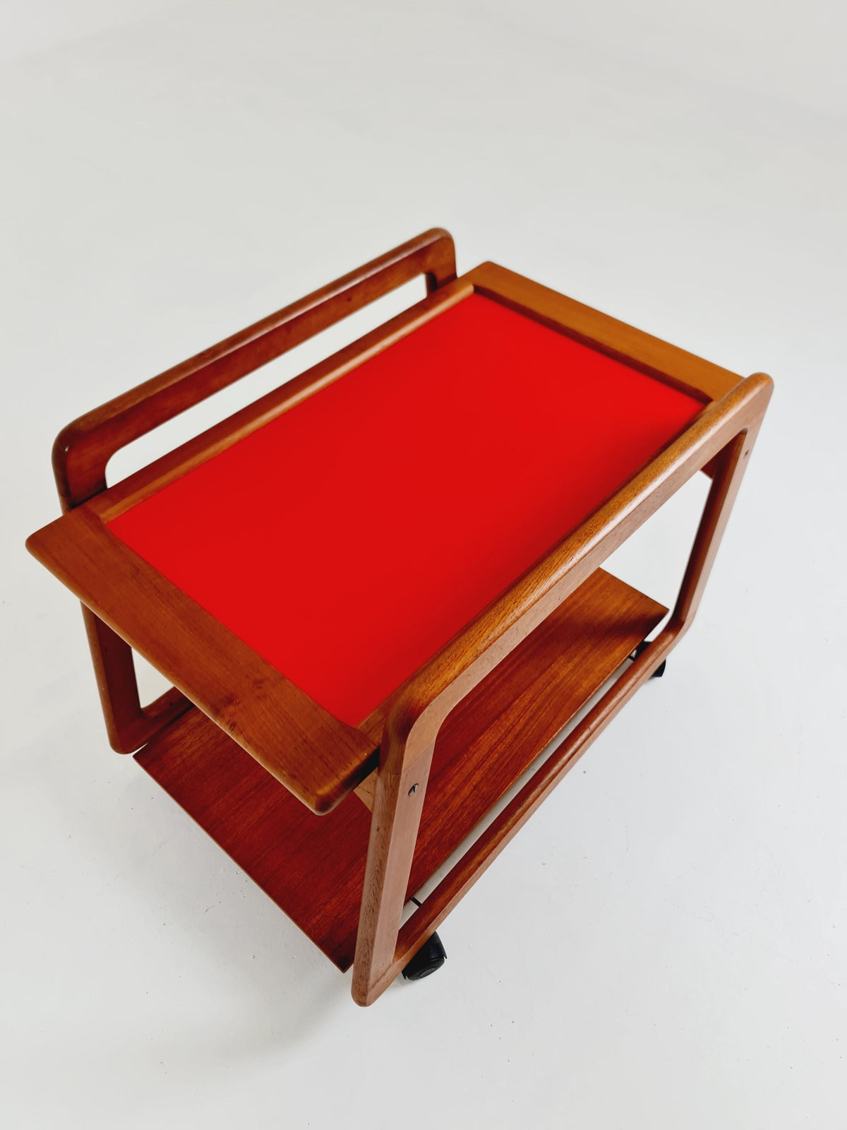 Big Vintage mid century danish trolley in solid teak/ bar cart By SIKA Mobler , 1960s
