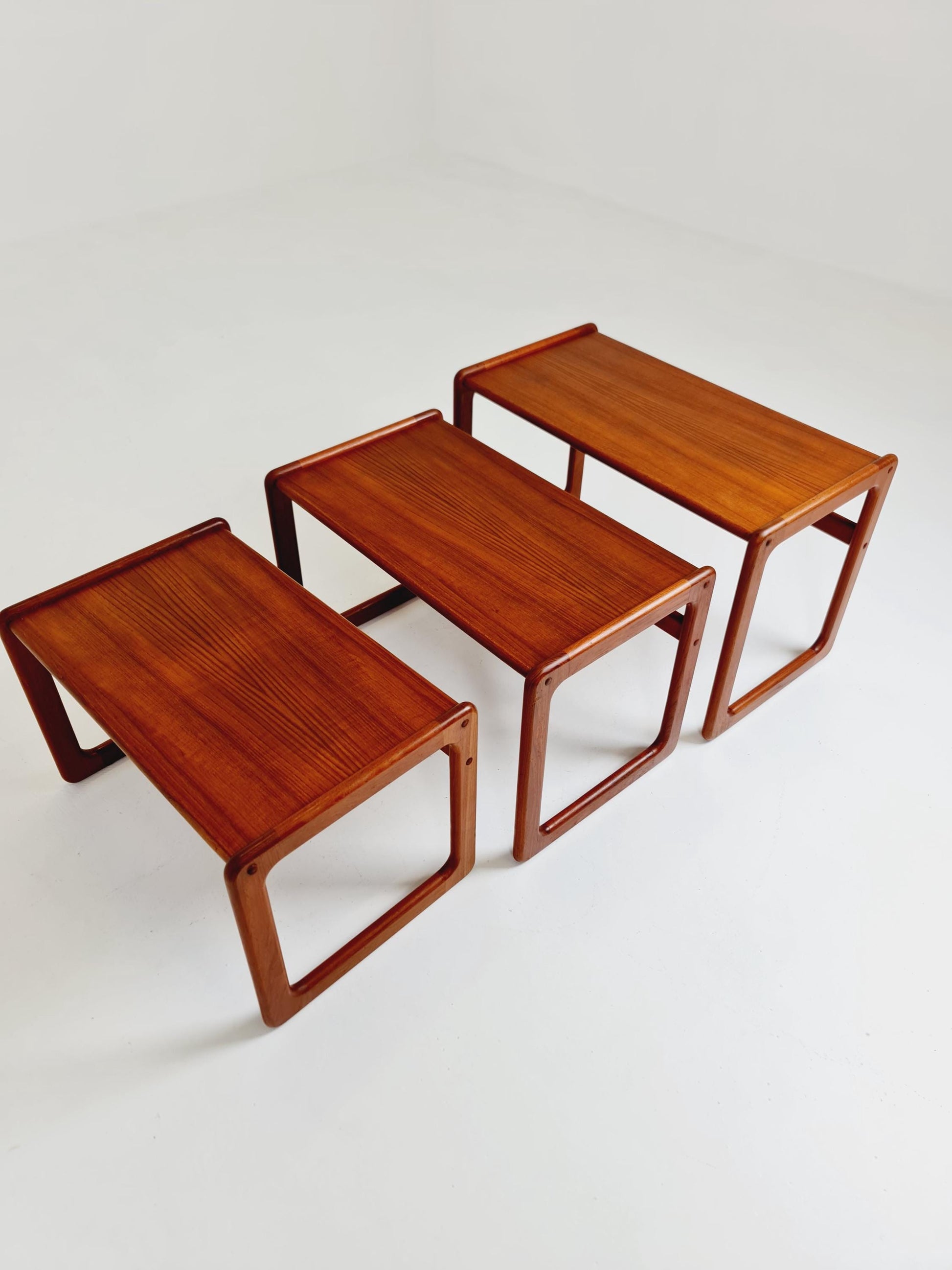 Midcentury danish Solid teak nesting tables/ side tables by Salin Möbler, 1960s