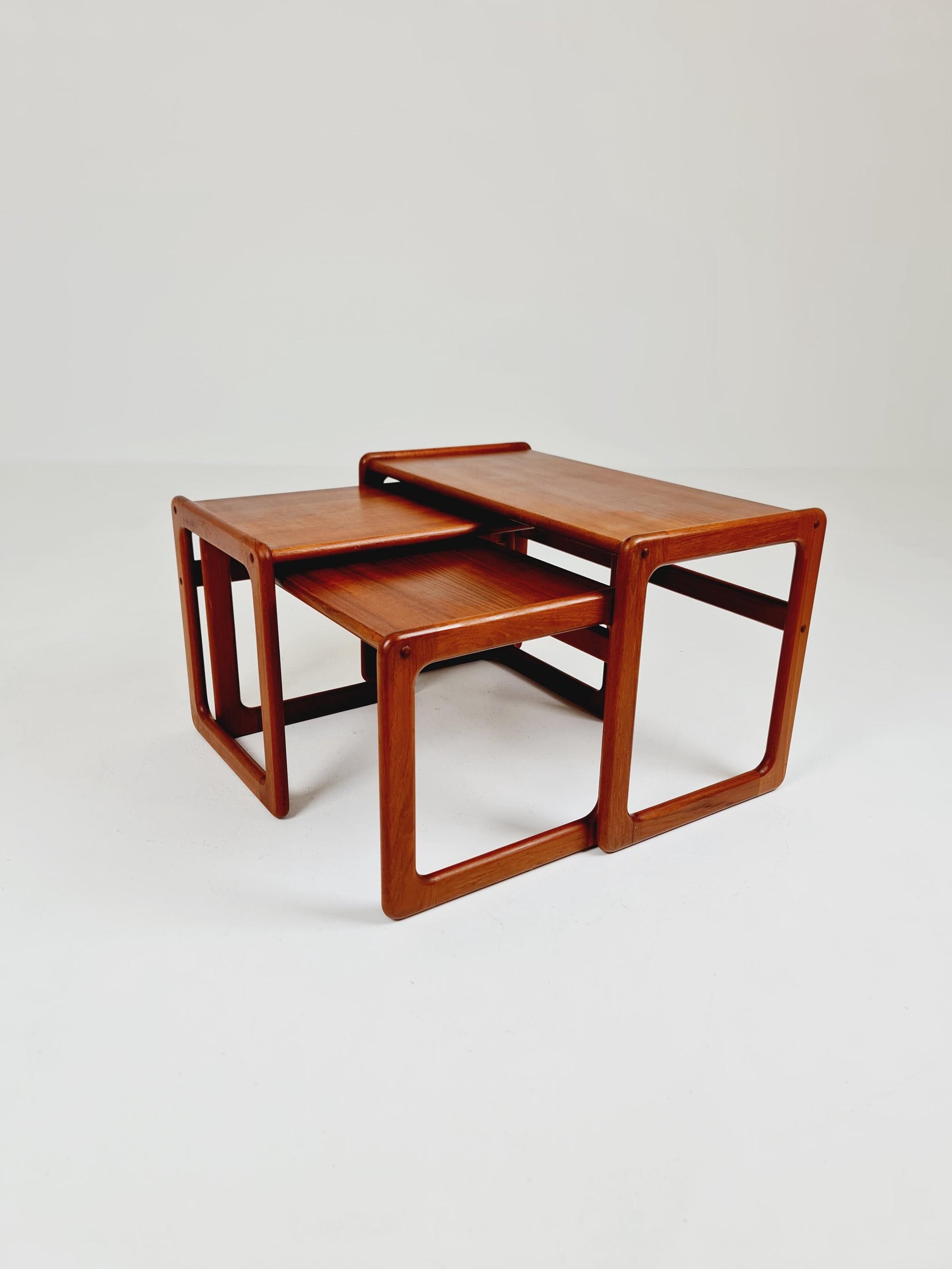 Midcentury danish Solid teak nesting tables/ side tables by Salin Möbler, 1960s