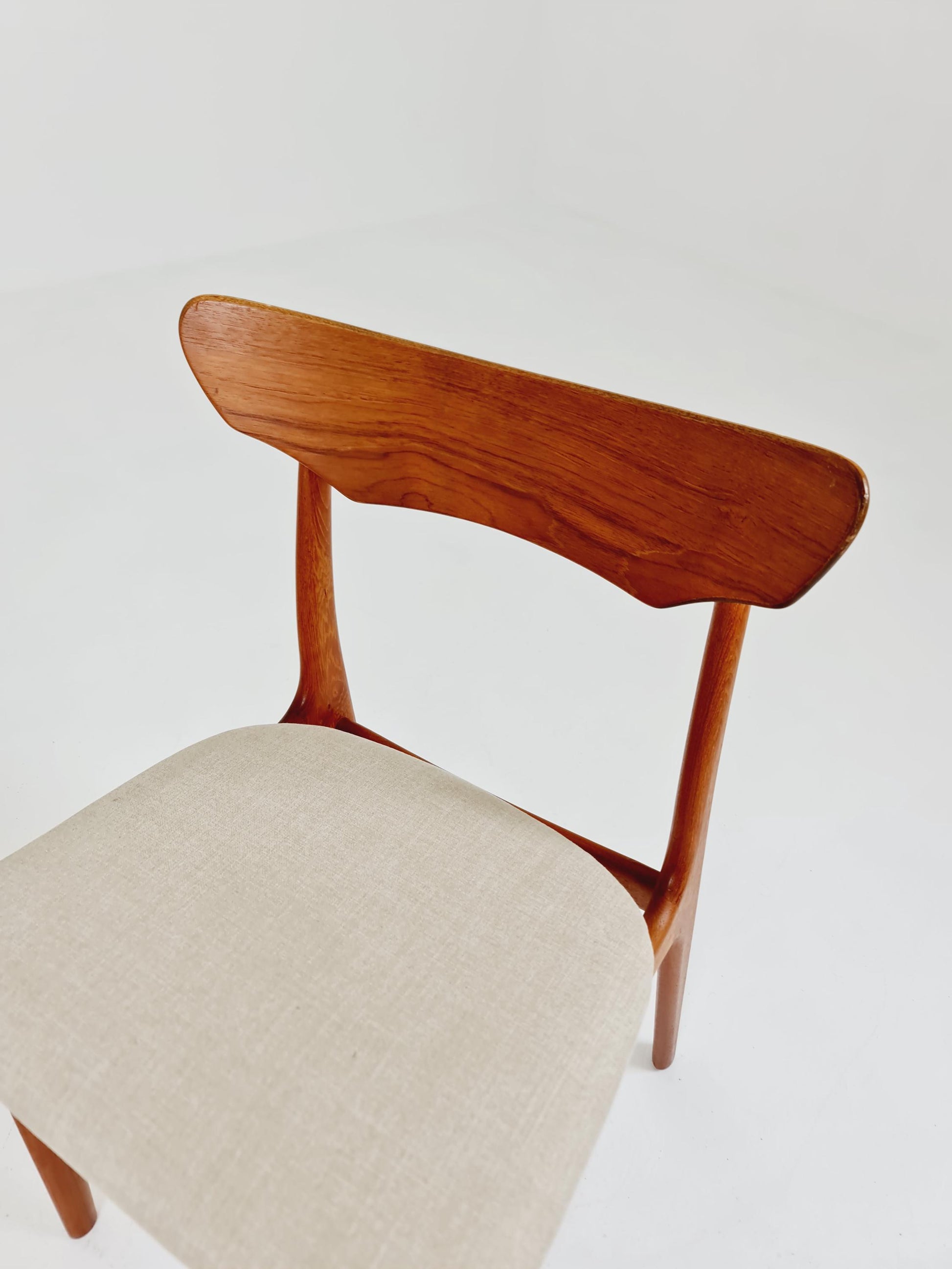 Mid Century Dansih Teak and Leather chair by schiønning & Elgaard ,1960s Set of 2