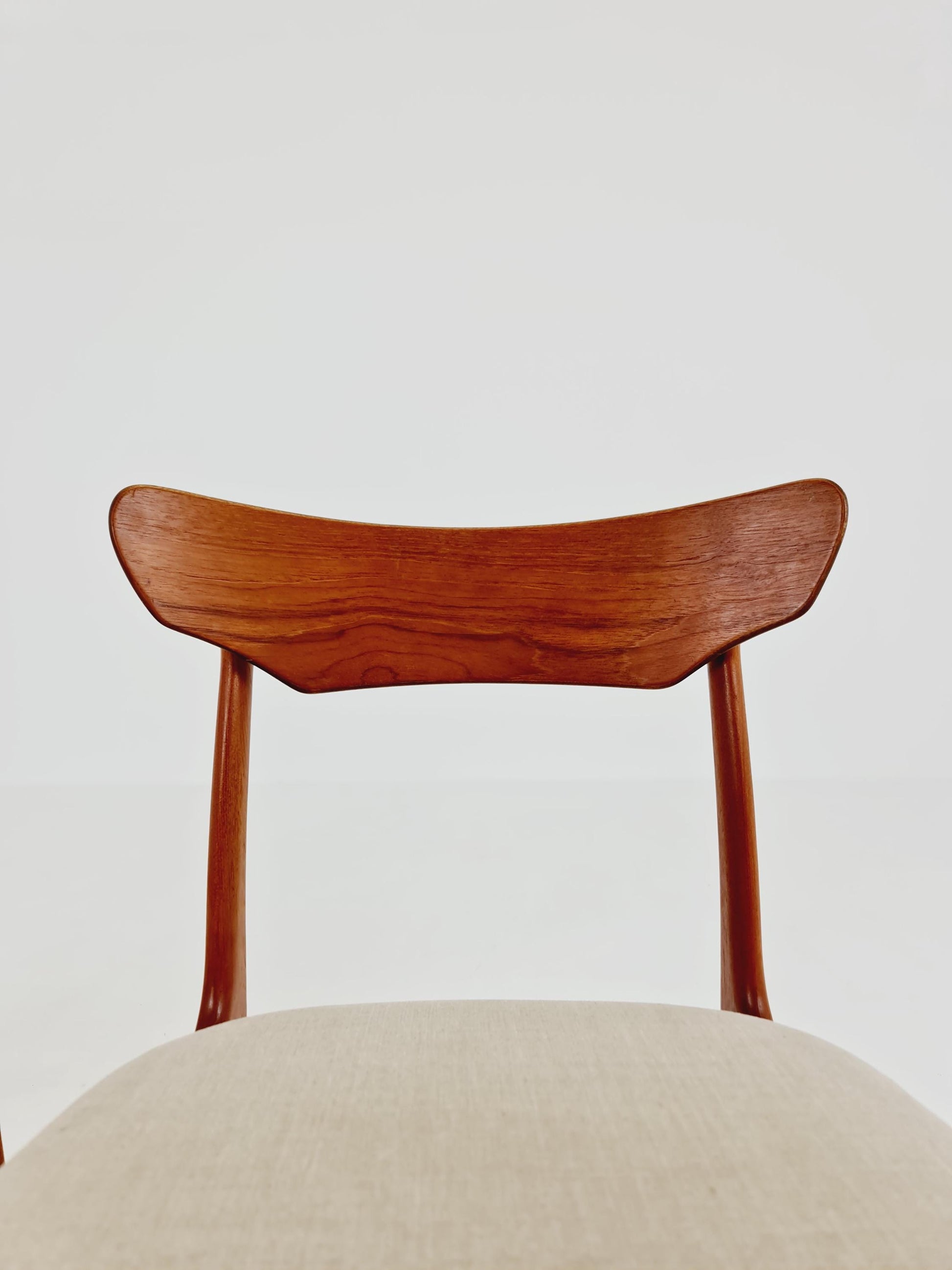 Mid Century Dansih Teak and Leather chair by schiønning & Elgaard ,1960s Set of 2