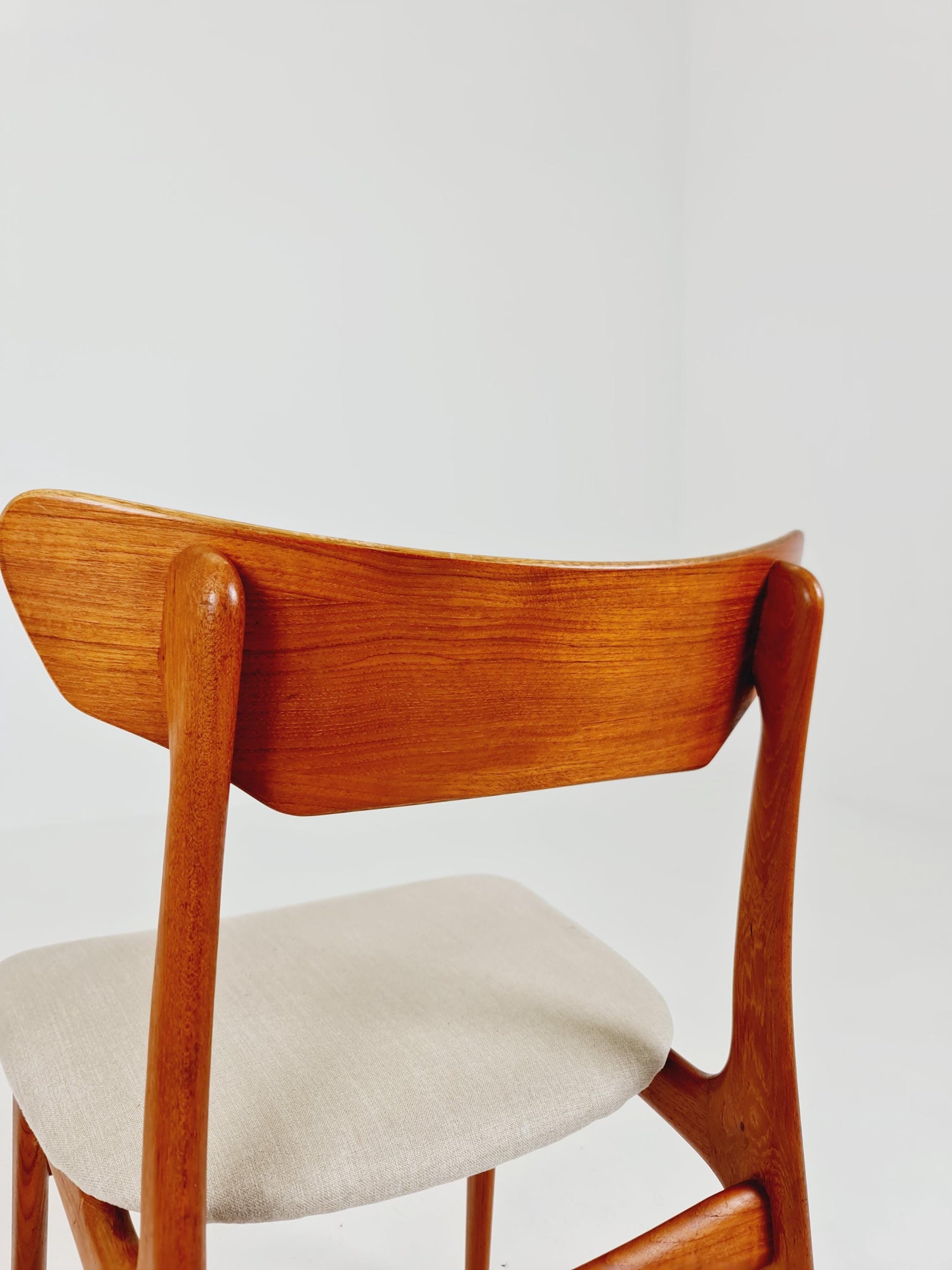 Mid Century Dansih Teak and Leather chair by schiønning & Elgaard ,1960s Set of 2