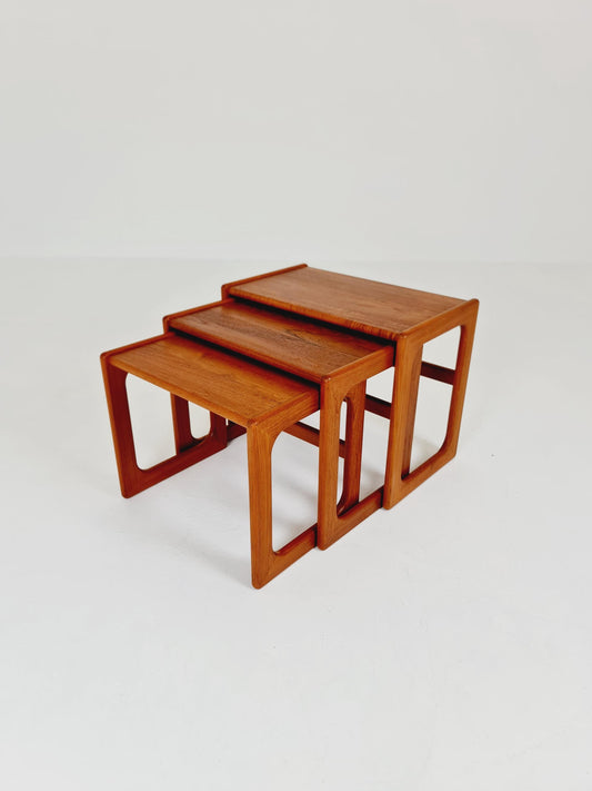 Midcentury Danish Solid teak Nesting Tables by Dyrlund , 1960s