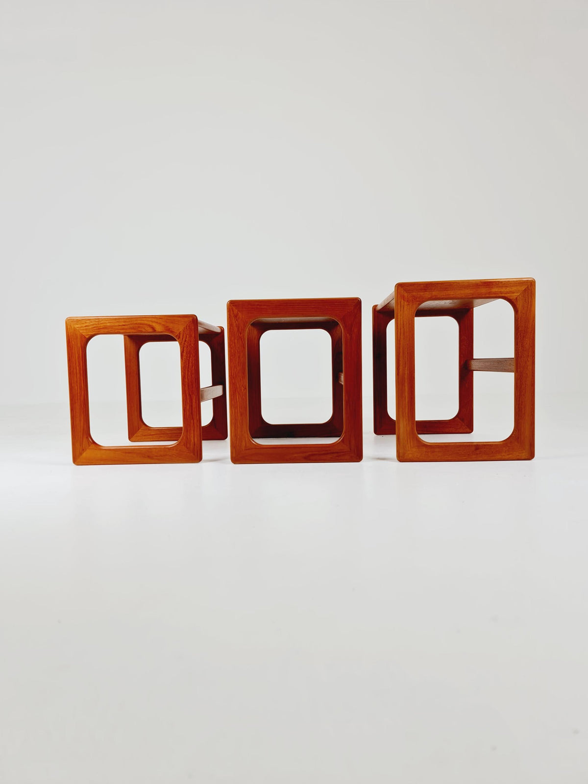 Midcentury Danish Solid teak Nesting Tables by Dyrlund , 1960s