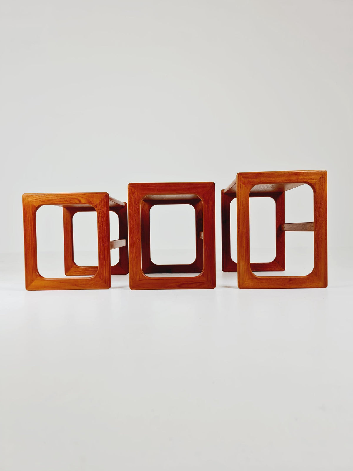 Midcentury Danish Solid teak Nesting Tables by Dyrlund , 1960s