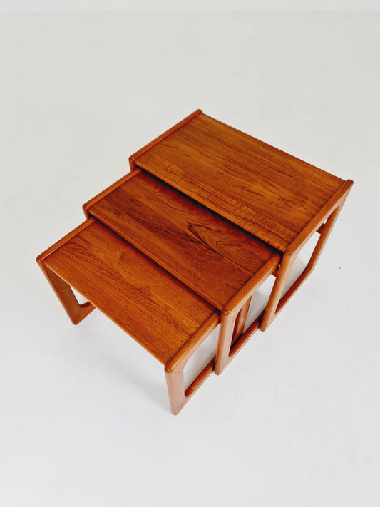 Midcentury Danish Solid teak Nesting Tables by Dyrlund , 1960s