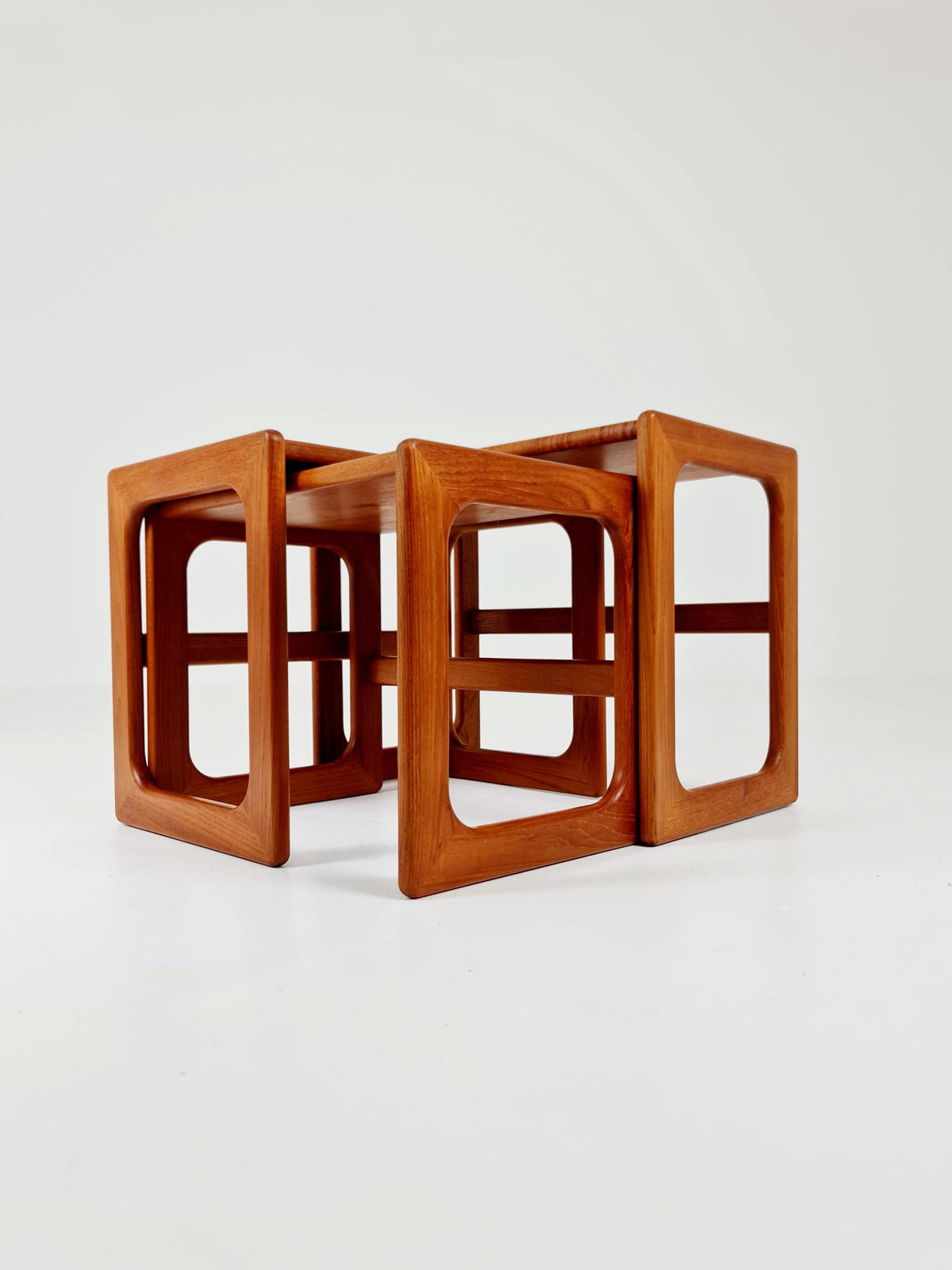 Midcentury Danish Solid teak Nesting Tables by Dyrlund , 1960s