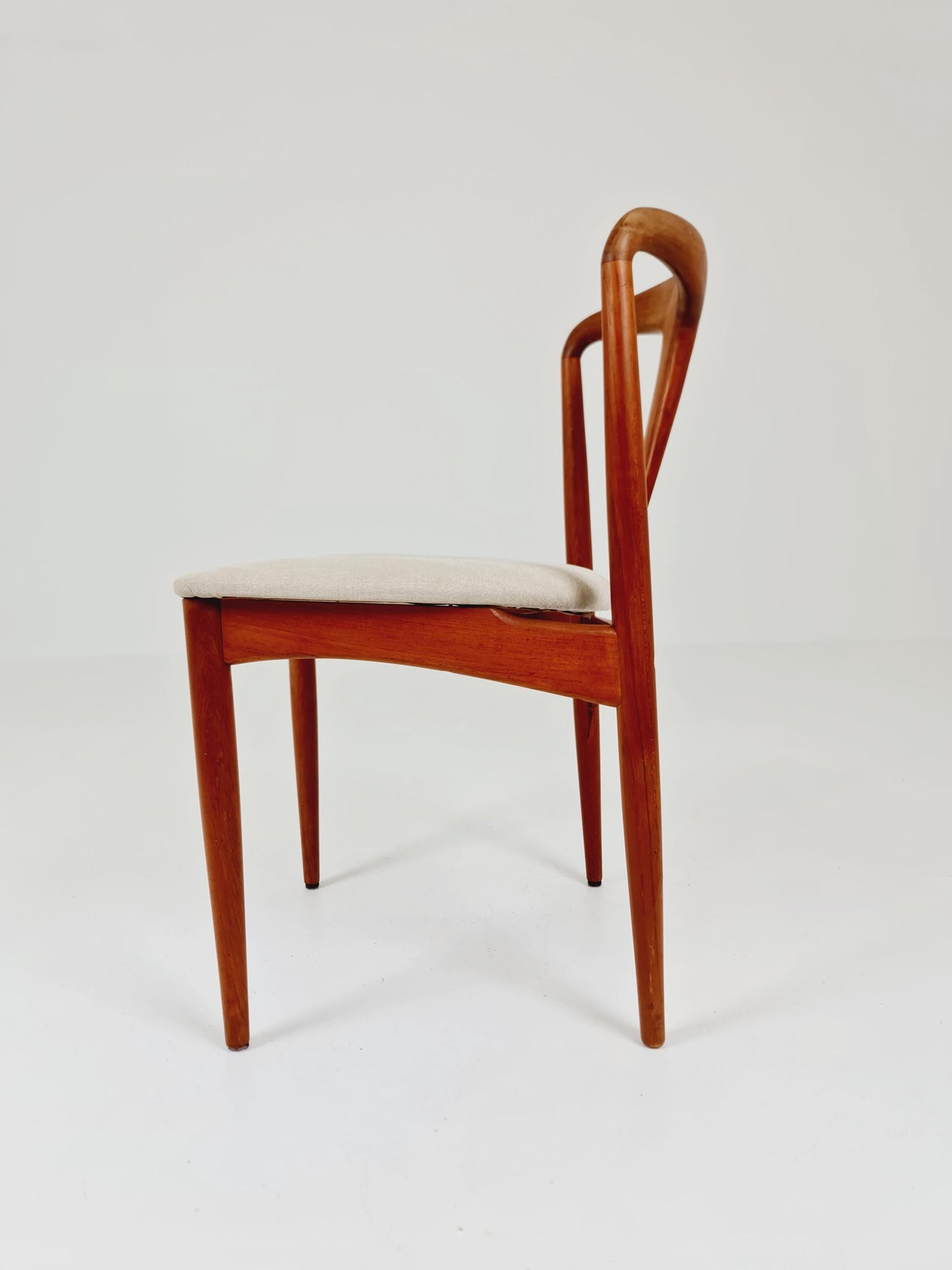 Vintage Danish teak dining chair by johannes Andersen for Uldum Mobelfabrik , 1960s,