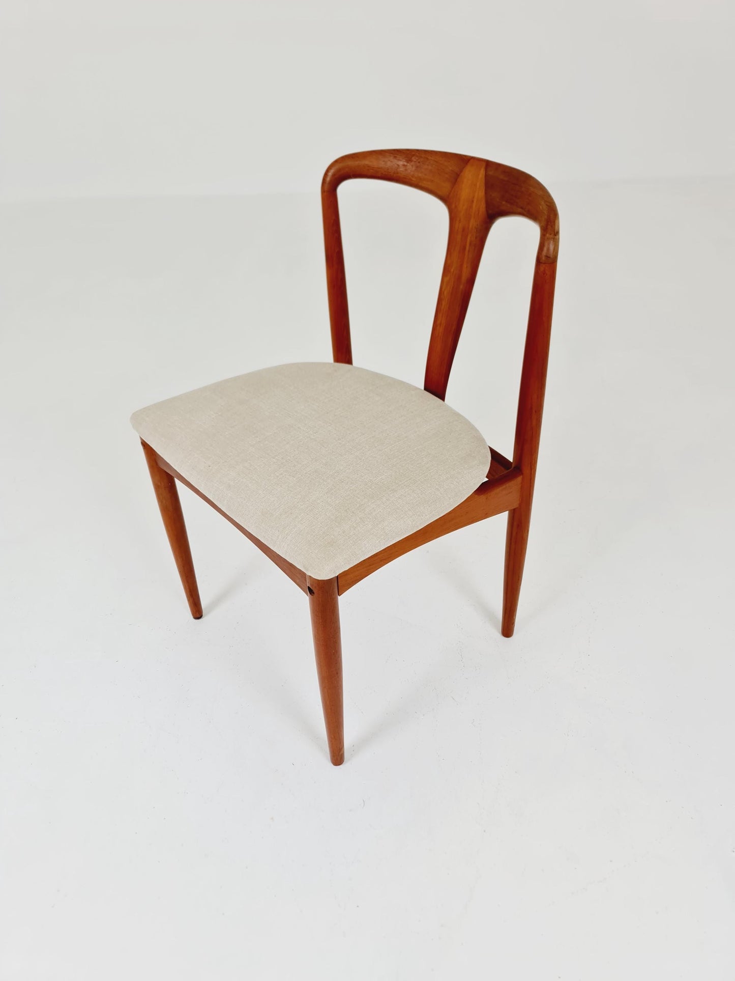 Vintage Danish teak dining chair by johannes Andersen for Uldum Mobelfabrik , 1960s,
