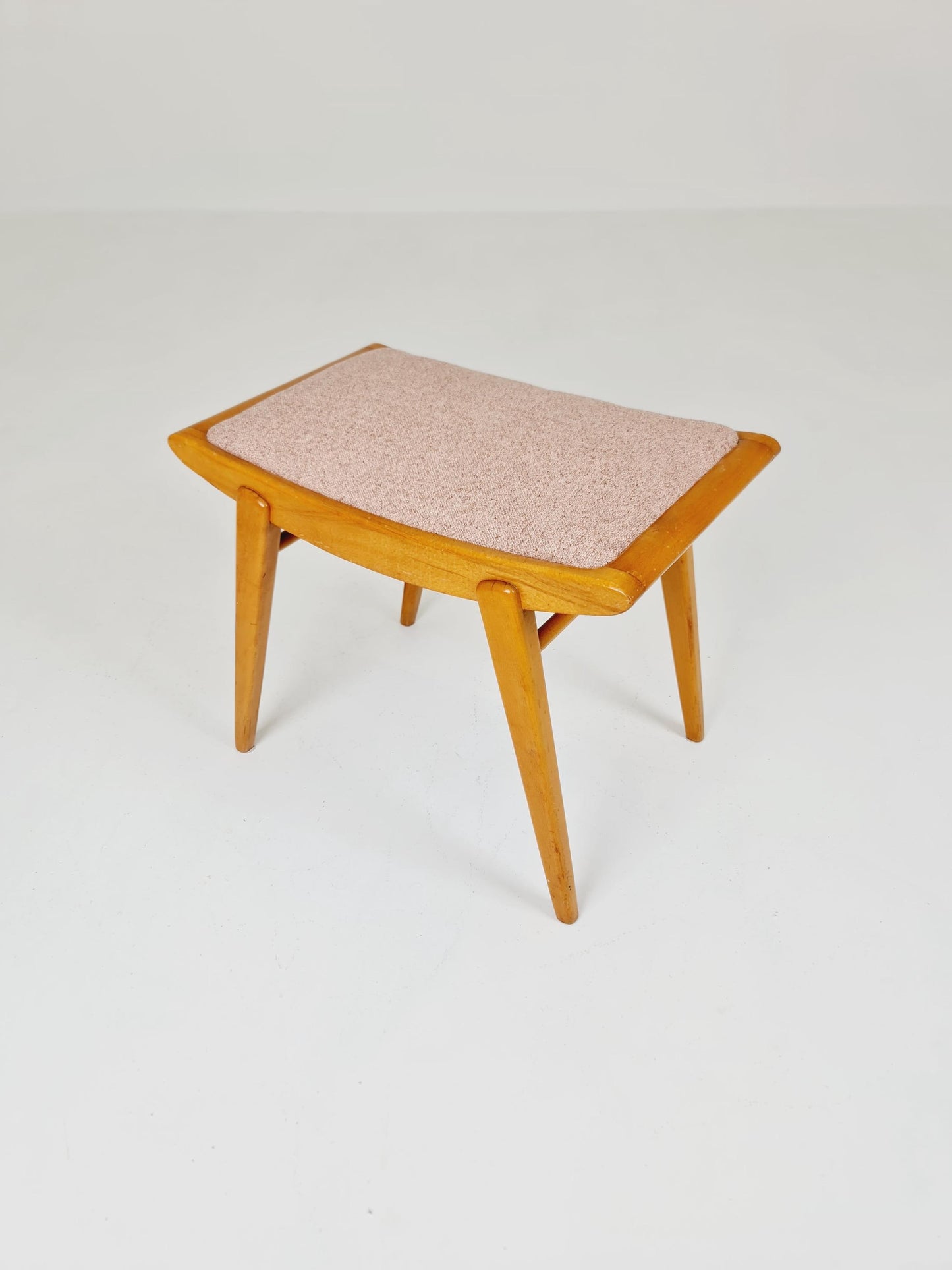 Mid century modern German ottoman/footstool make up stool from the 50s