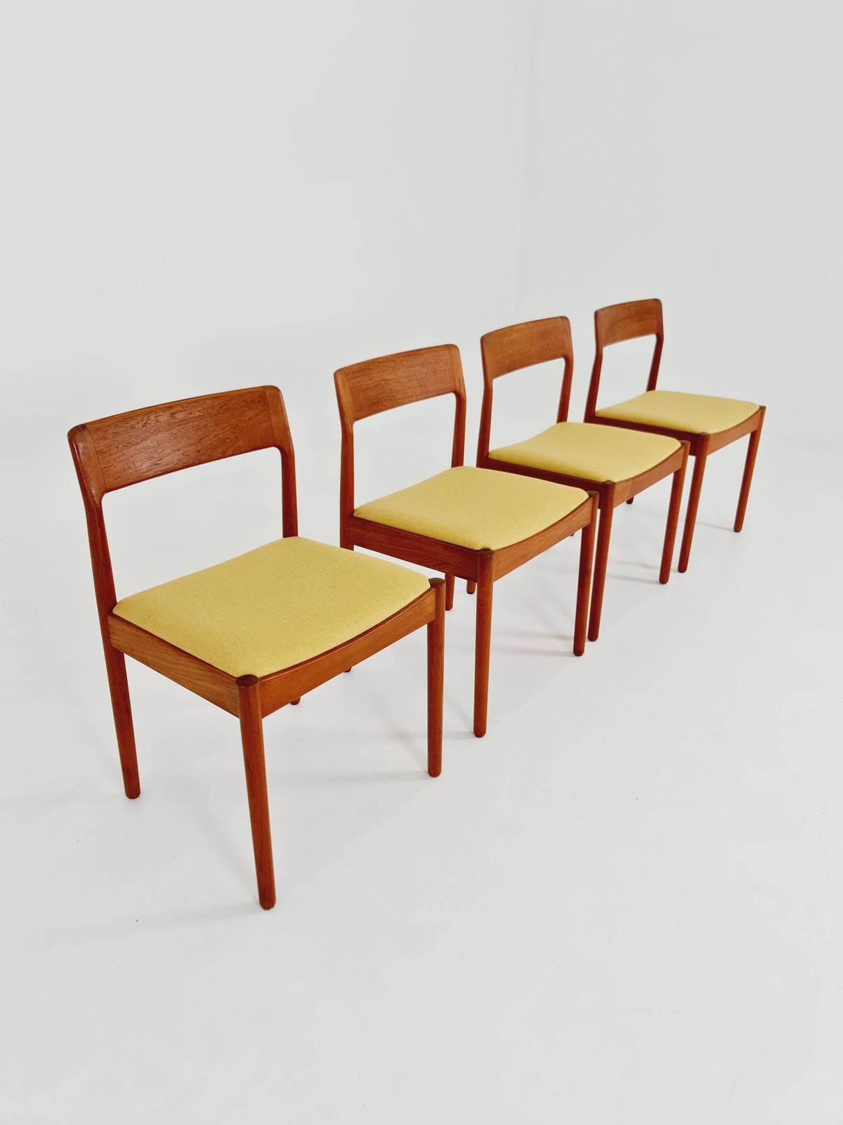 Danish teak dining chairs by Johannes Norgaard 1960s, set of 4