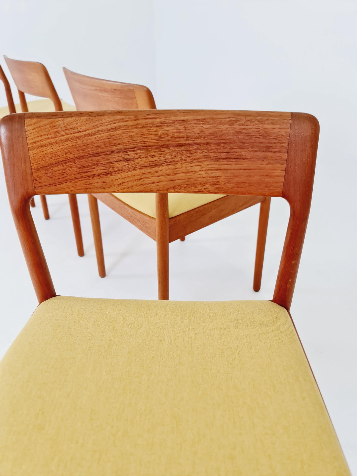 Danish teak dining chairs by Johannes Norgaard 1960s, set of 4