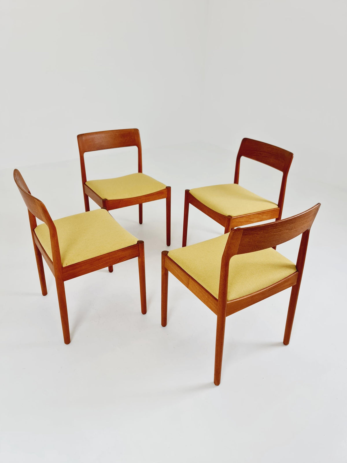 Danish teak dining chairs by Johannes Norgaard 1960s, set of 4