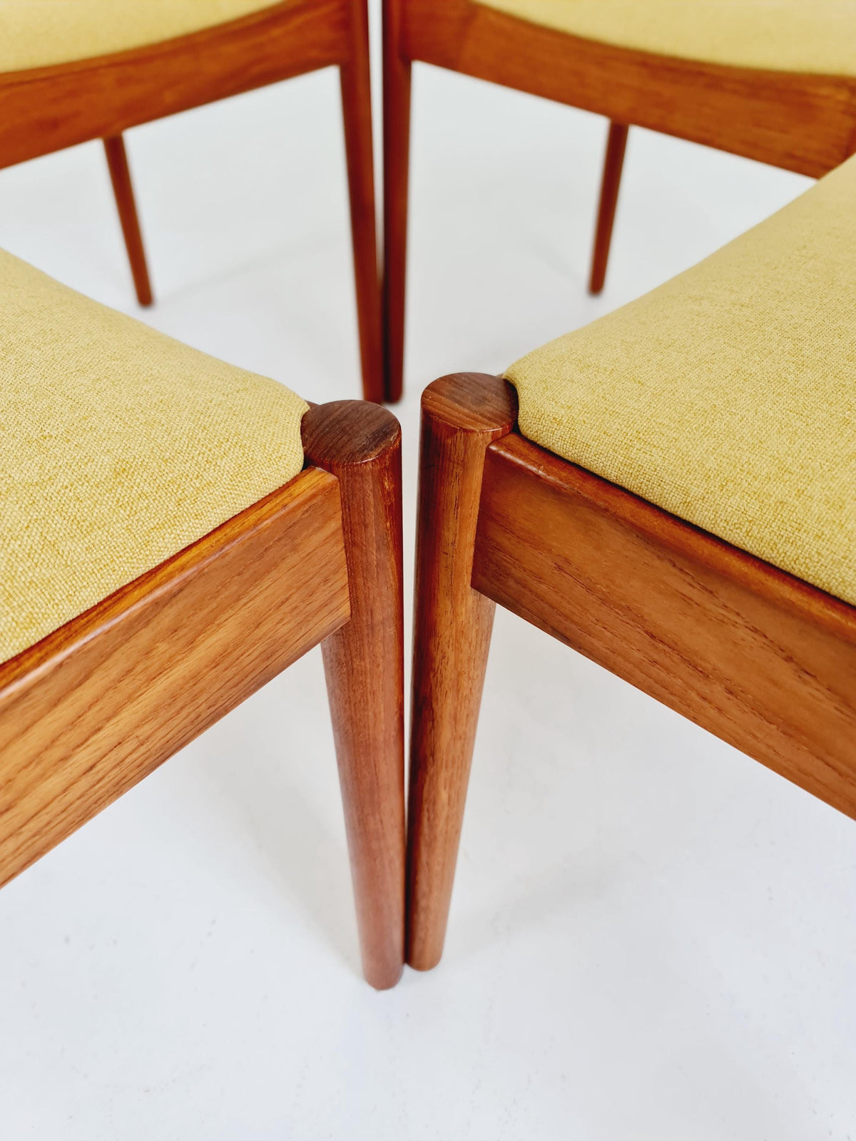 Danish teak dining chairs by Johannes Norgaard 1960s, set of 4