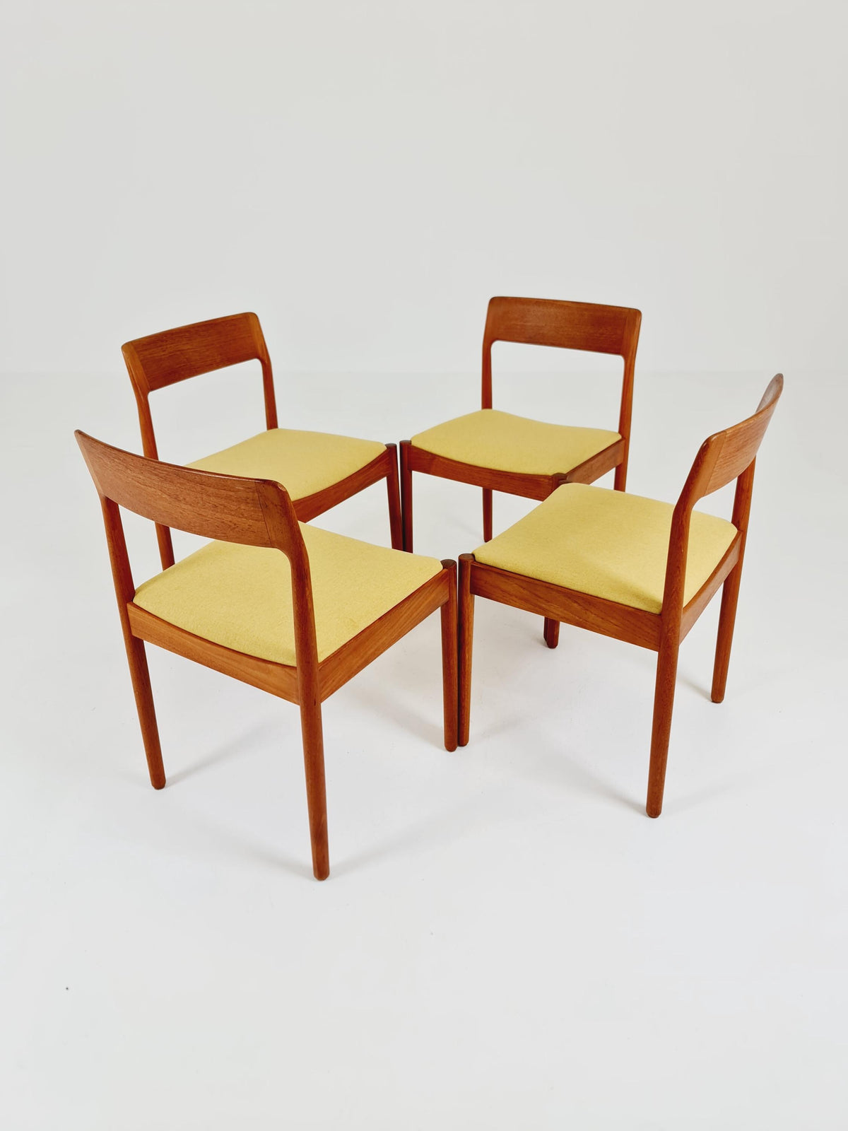 Danish teak dining chairs by Johannes Norgaard 1960s, set of 4