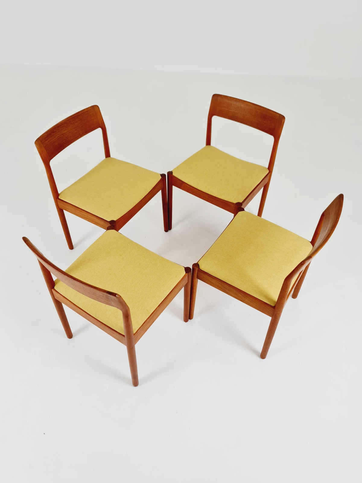 Danish teak dining chairs by Johannes Norgaard 1960s, set of 4
