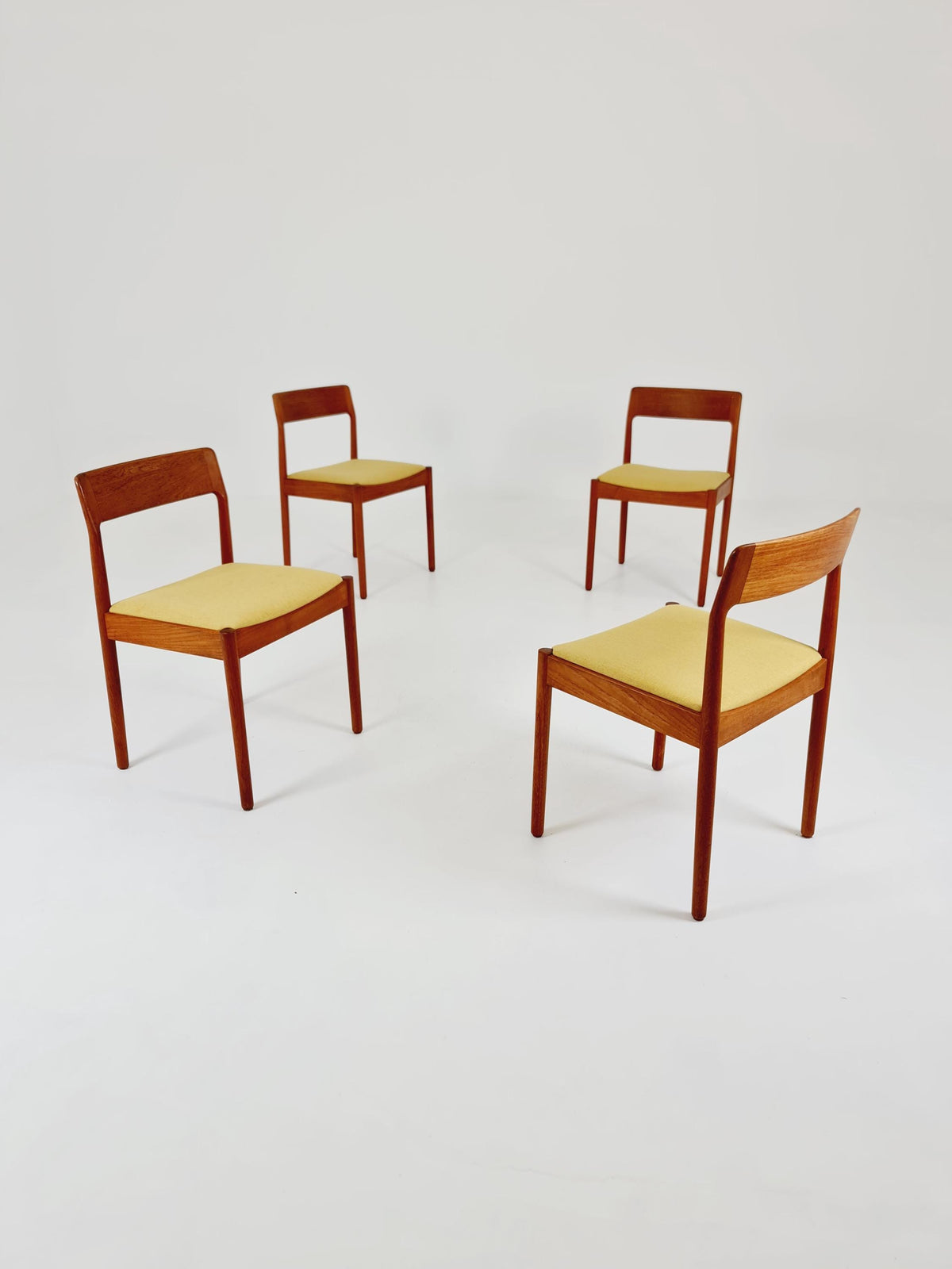 Danish teak dining chairs by Johannes Norgaard 1960s, set of 4