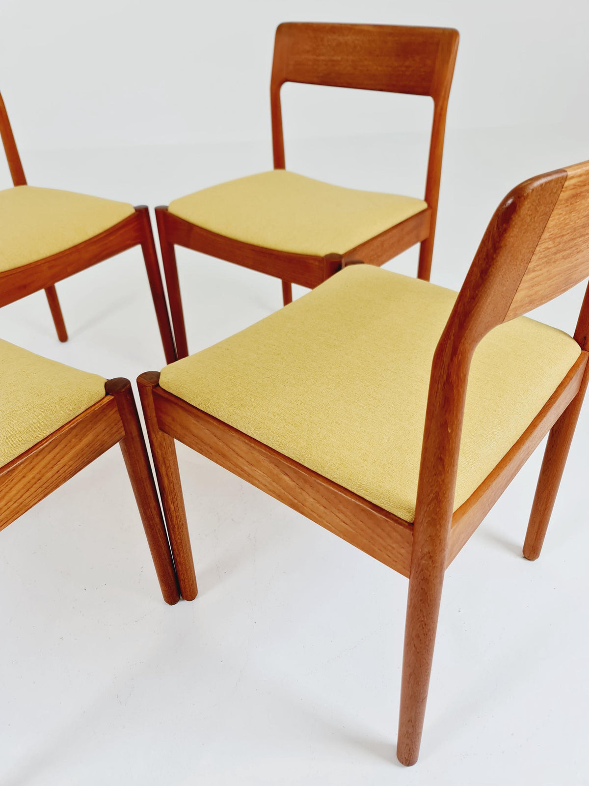 Danish teak dining chairs by Johannes Norgaard 1960s, set of 4