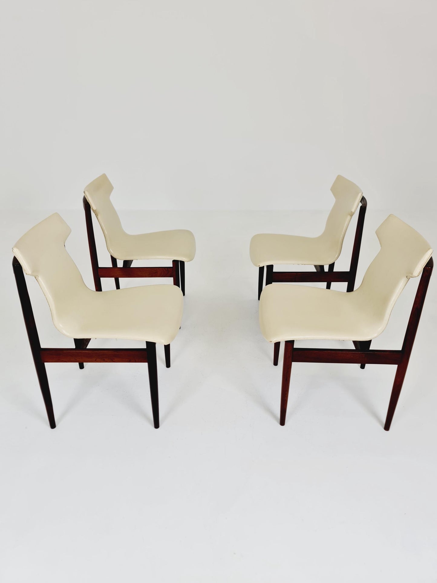 Vintage solid Rosewood dining chairs By Inger Klingenberg for Fristho Holland , 1960s, Set of 4