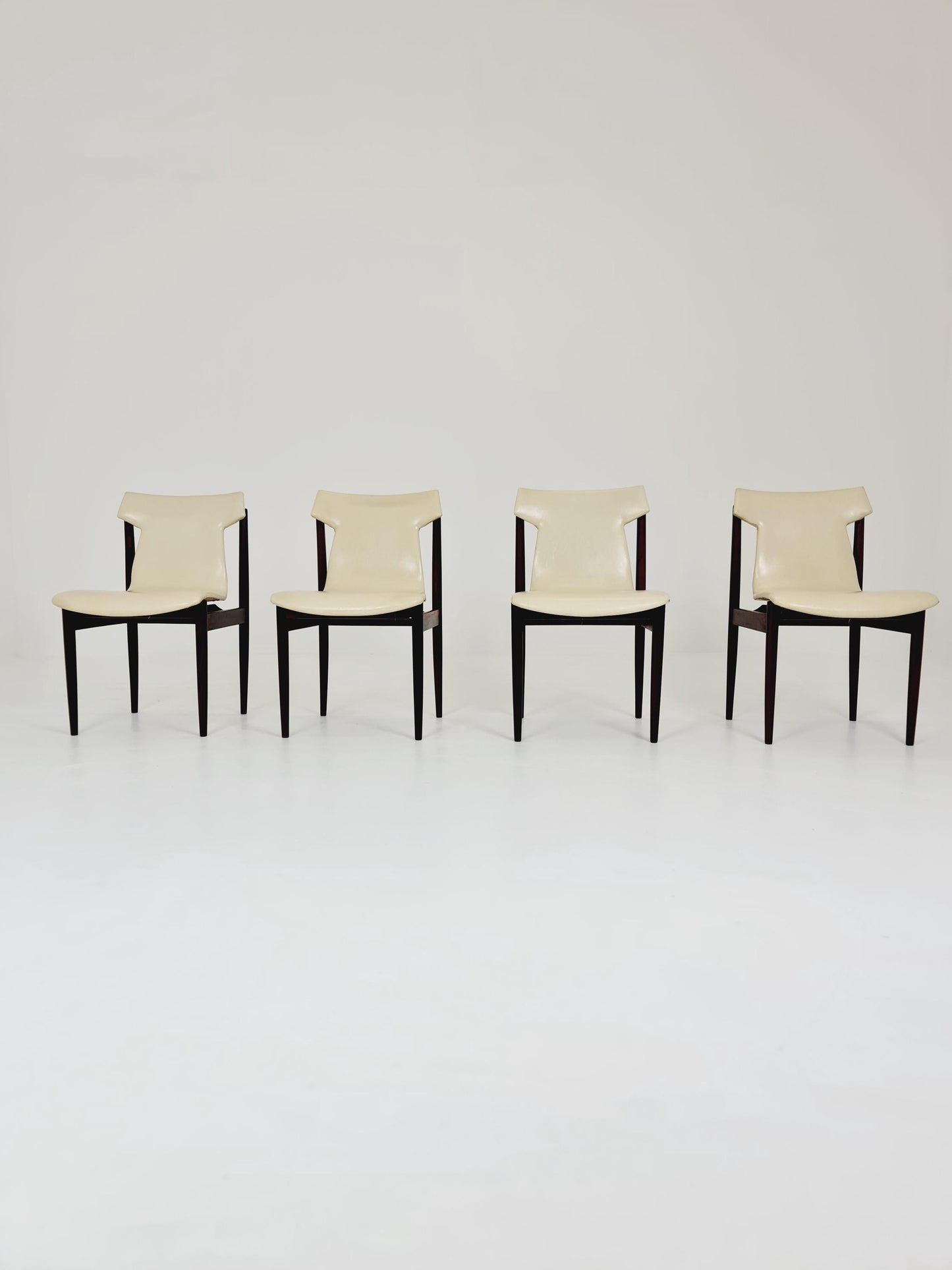 Vintage solid Rosewood dining chairs By Inger Klingenberg for Fristho Holland , 1960s, Set of 4