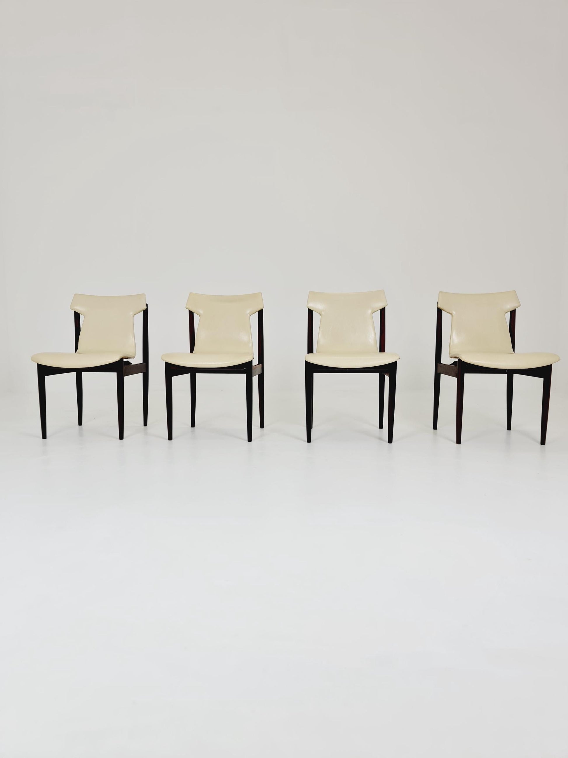 Vintage solid Rosewood dining chairs By Inger Klingenberg for Fristho Holland , 1960s, Set of 4