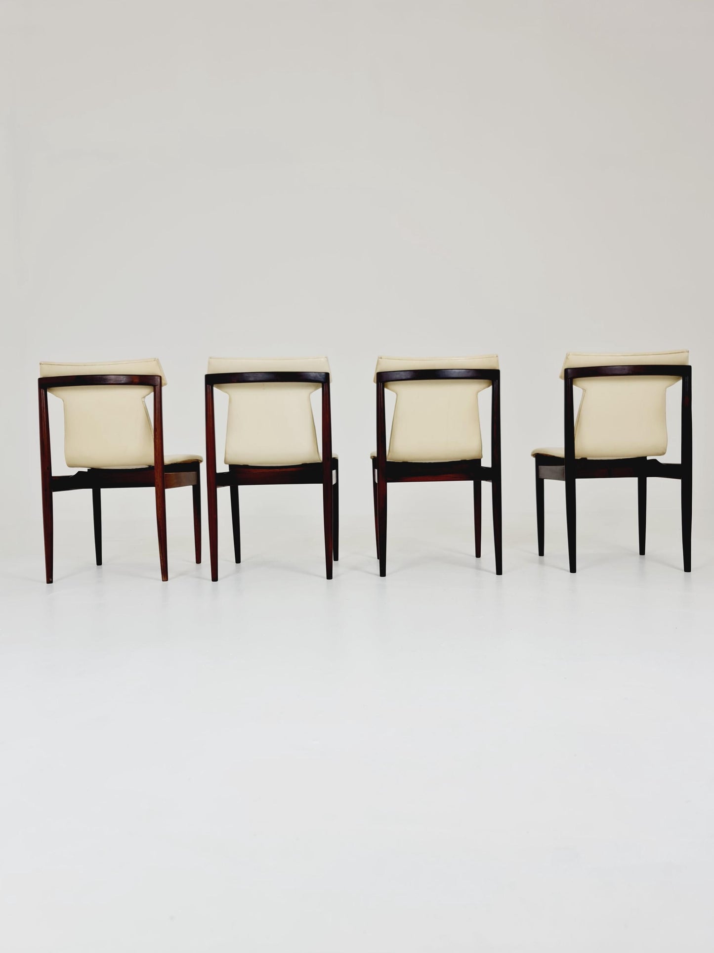 Vintage solid Rosewood dining chairs By Inger Klingenberg for Fristho Holland , 1960s, Set of 4