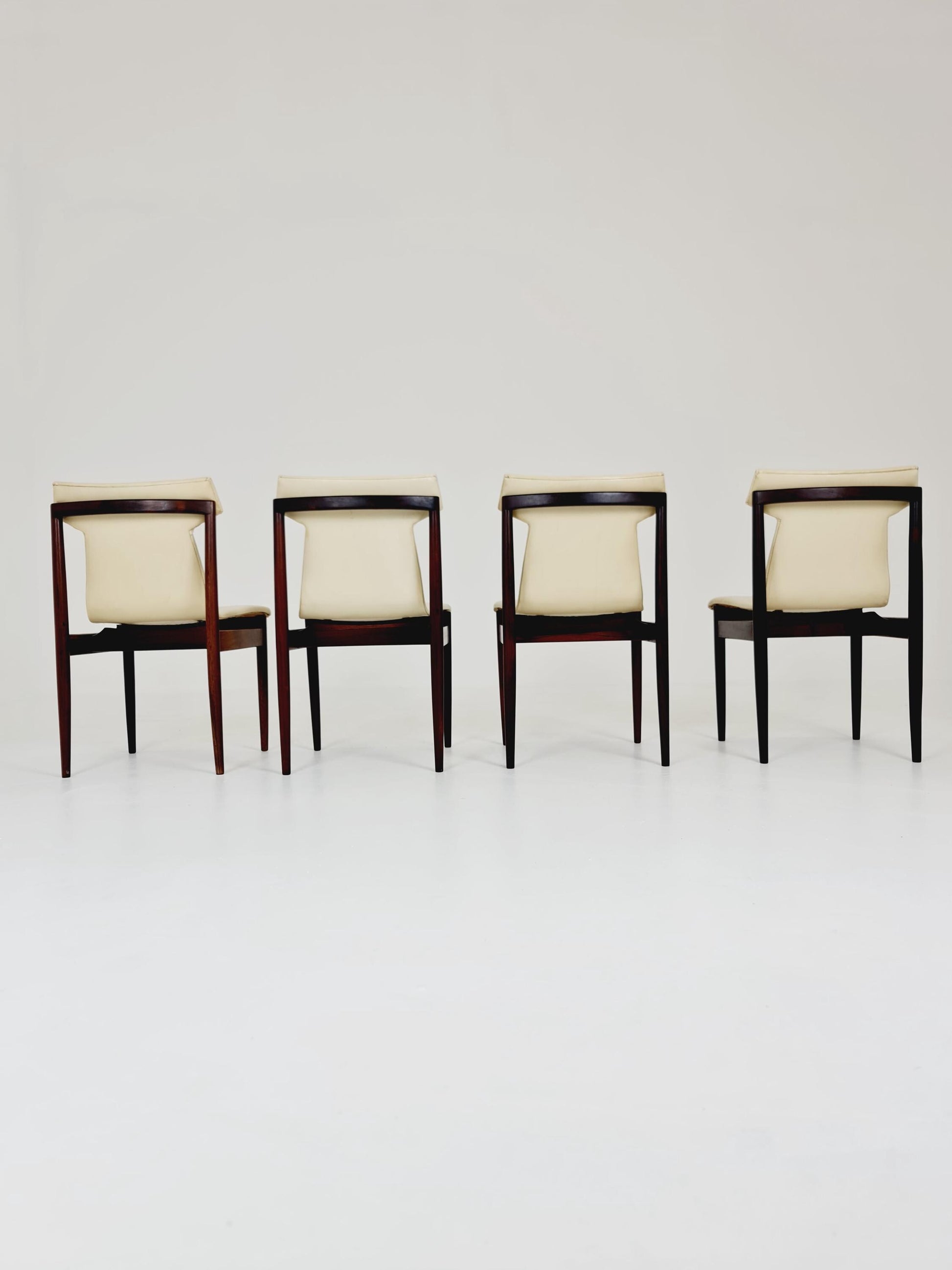 Vintage solid Rosewood dining chairs By Inger Klingenberg for Fristho Holland , 1960s, Set of 4
