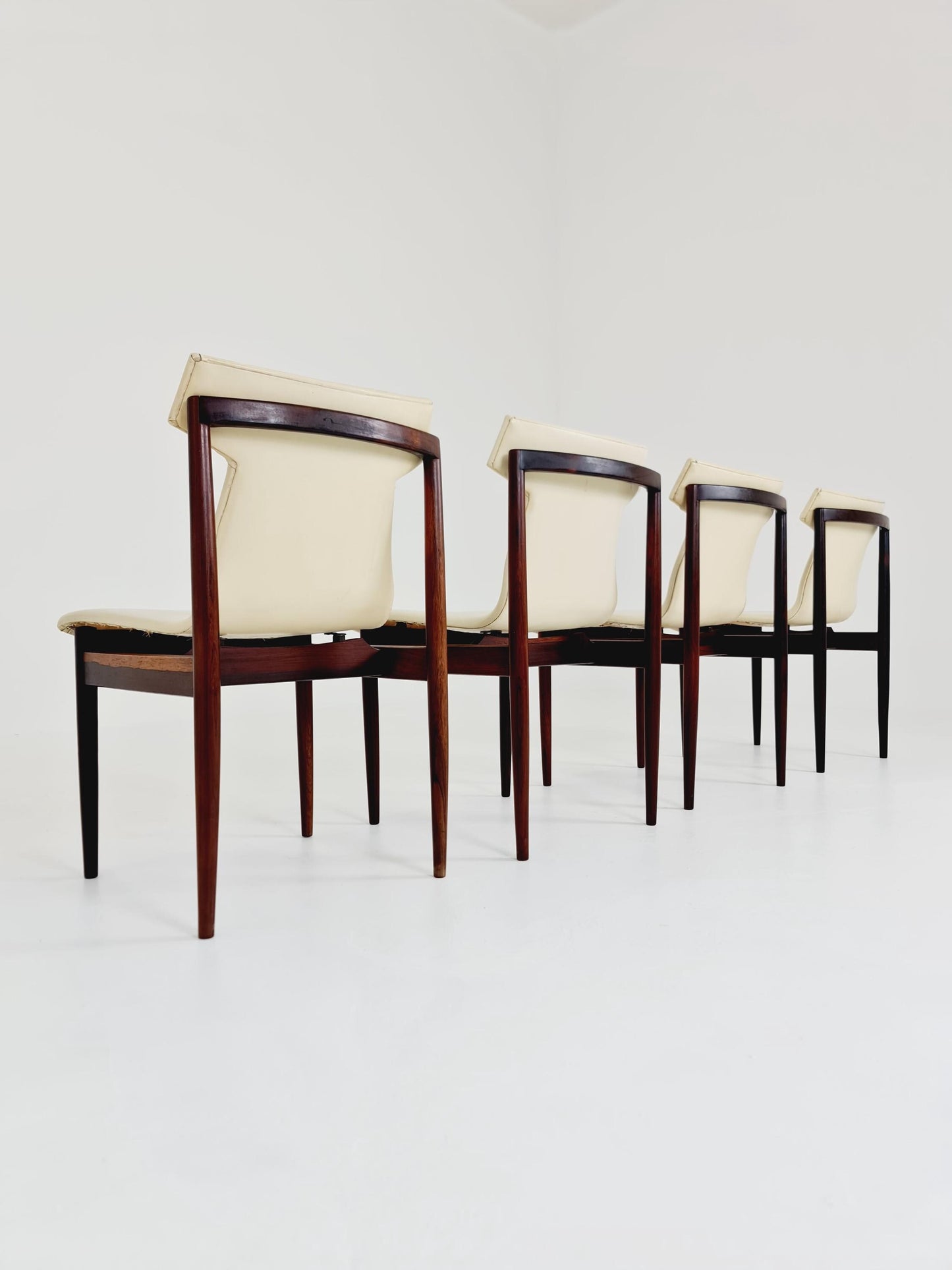 Vintage solid Rosewood dining chairs By Inger Klingenberg for Fristho Holland , 1960s, Set of 4