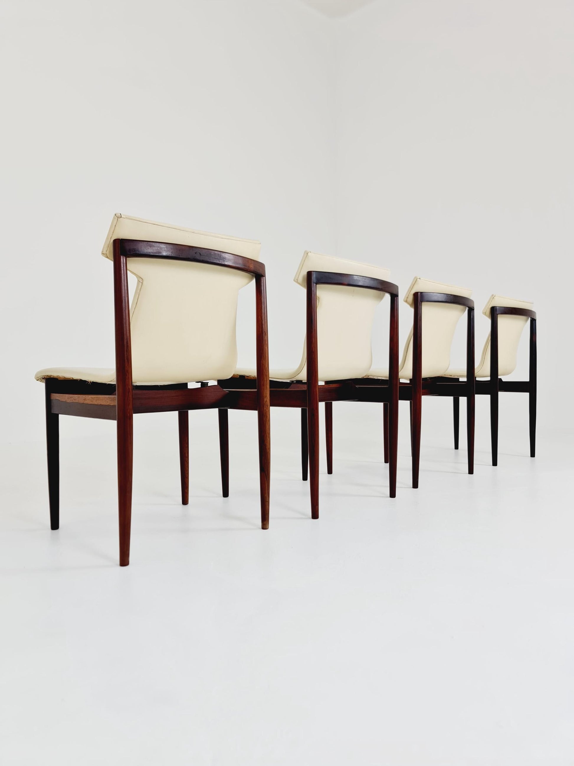 Vintage solid Rosewood dining chairs By Inger Klingenberg for Fristho Holland , 1960s, Set of 4